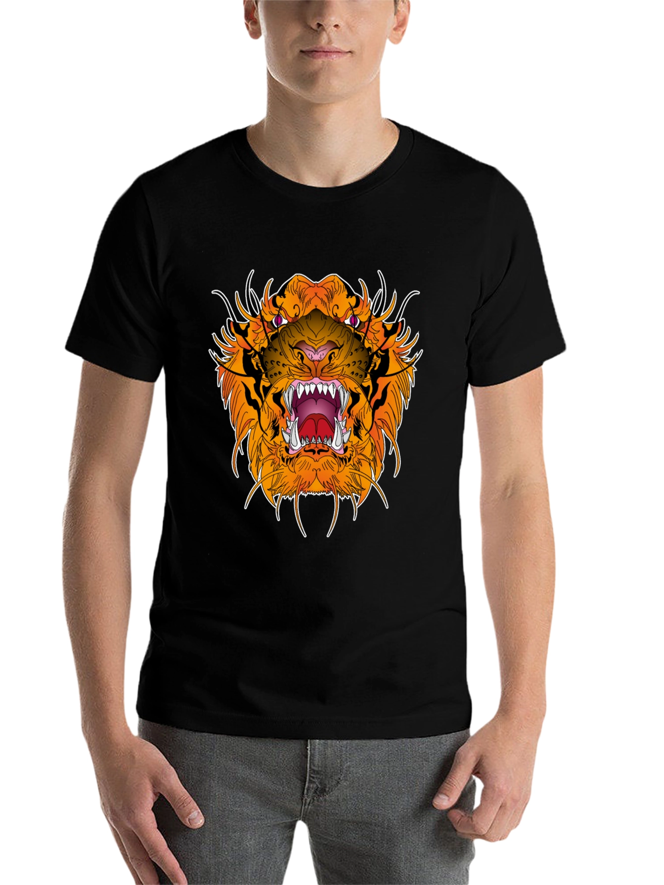 Black Black Tiger Graphic Tee - Fierce Style view 7