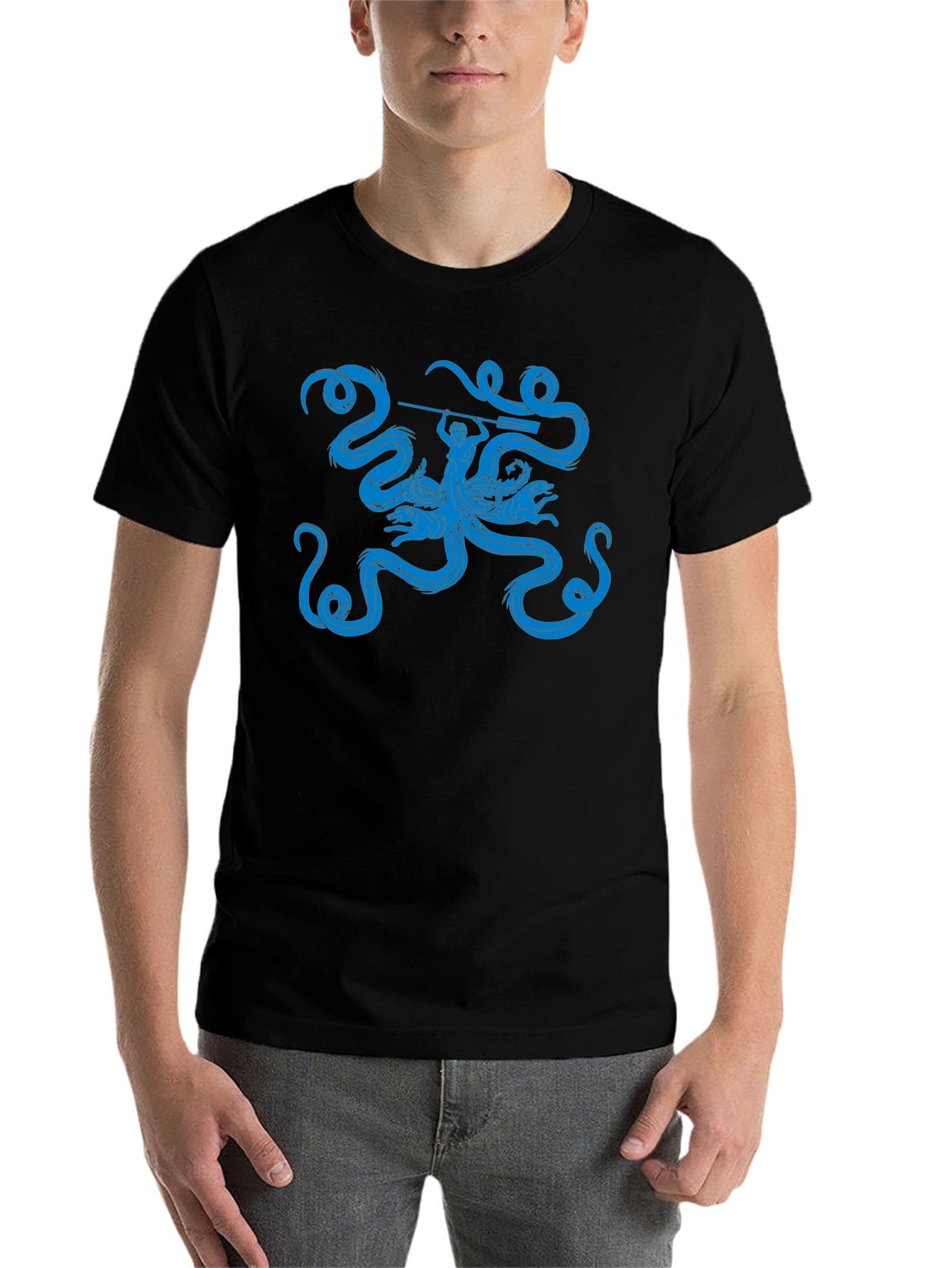 Black Hydra Graphic Black T-Shirt view 7