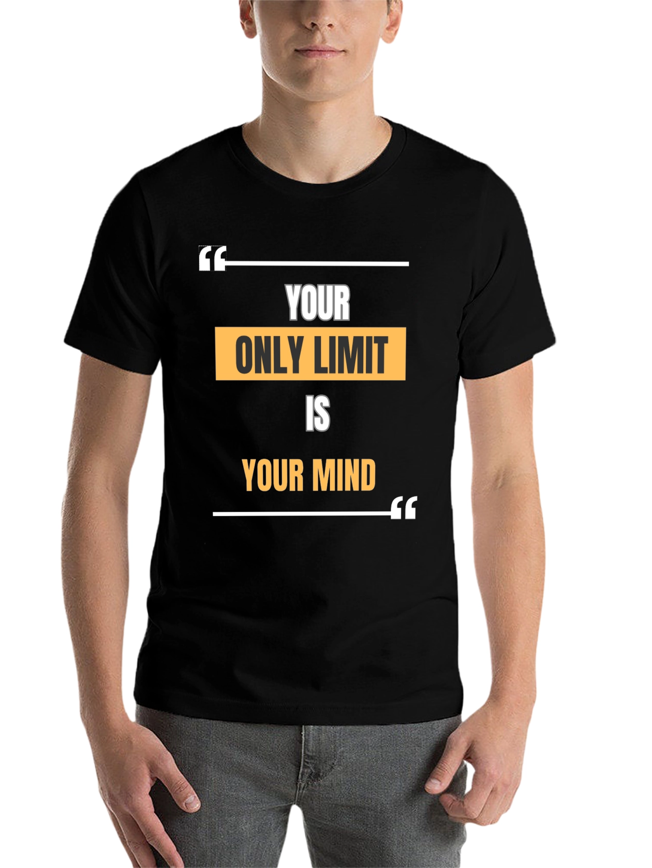 Black Your Only Limit is Your Mind Graphic T-Shirt view 7