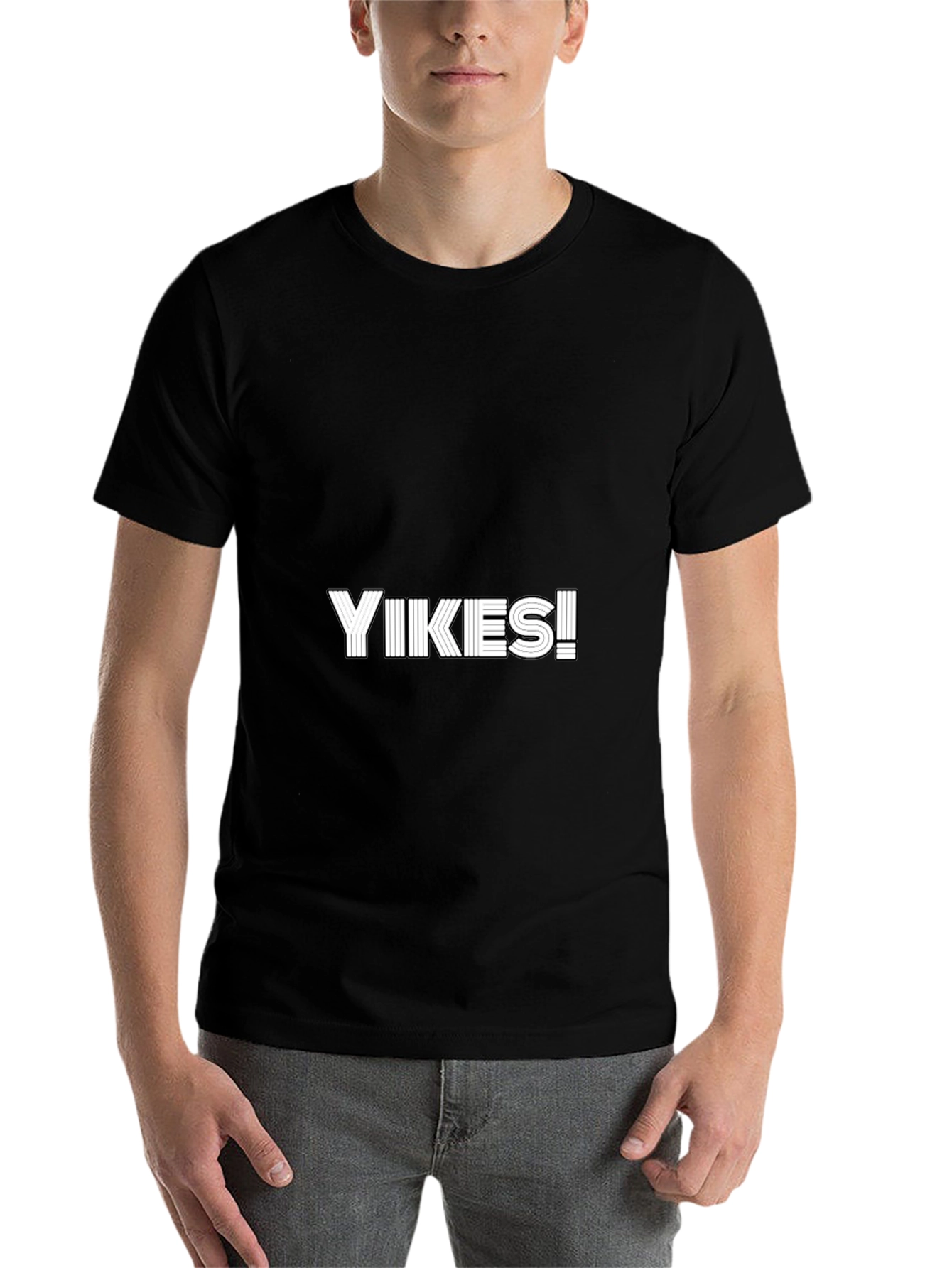 Black Yikes Graphic T-Shirt - Casual Style view 7