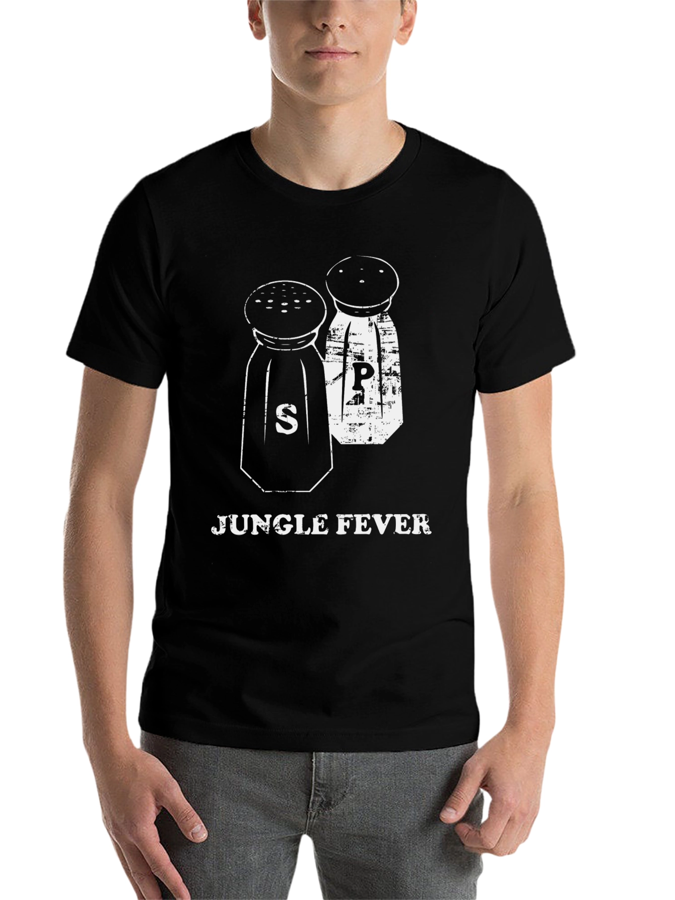 Black Jungle Fever Graphic T-Shirt - Salt & Pepper Design view 7