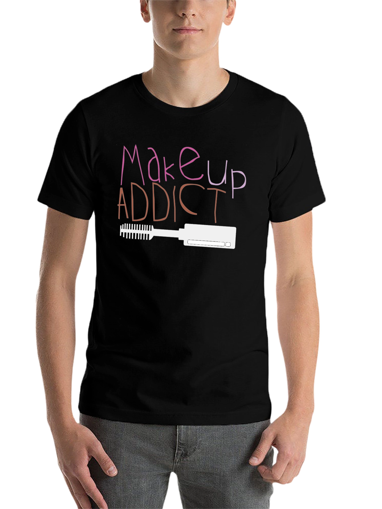 Black Makeup Addict T-Shirt - Beauty Lover Tee view 7