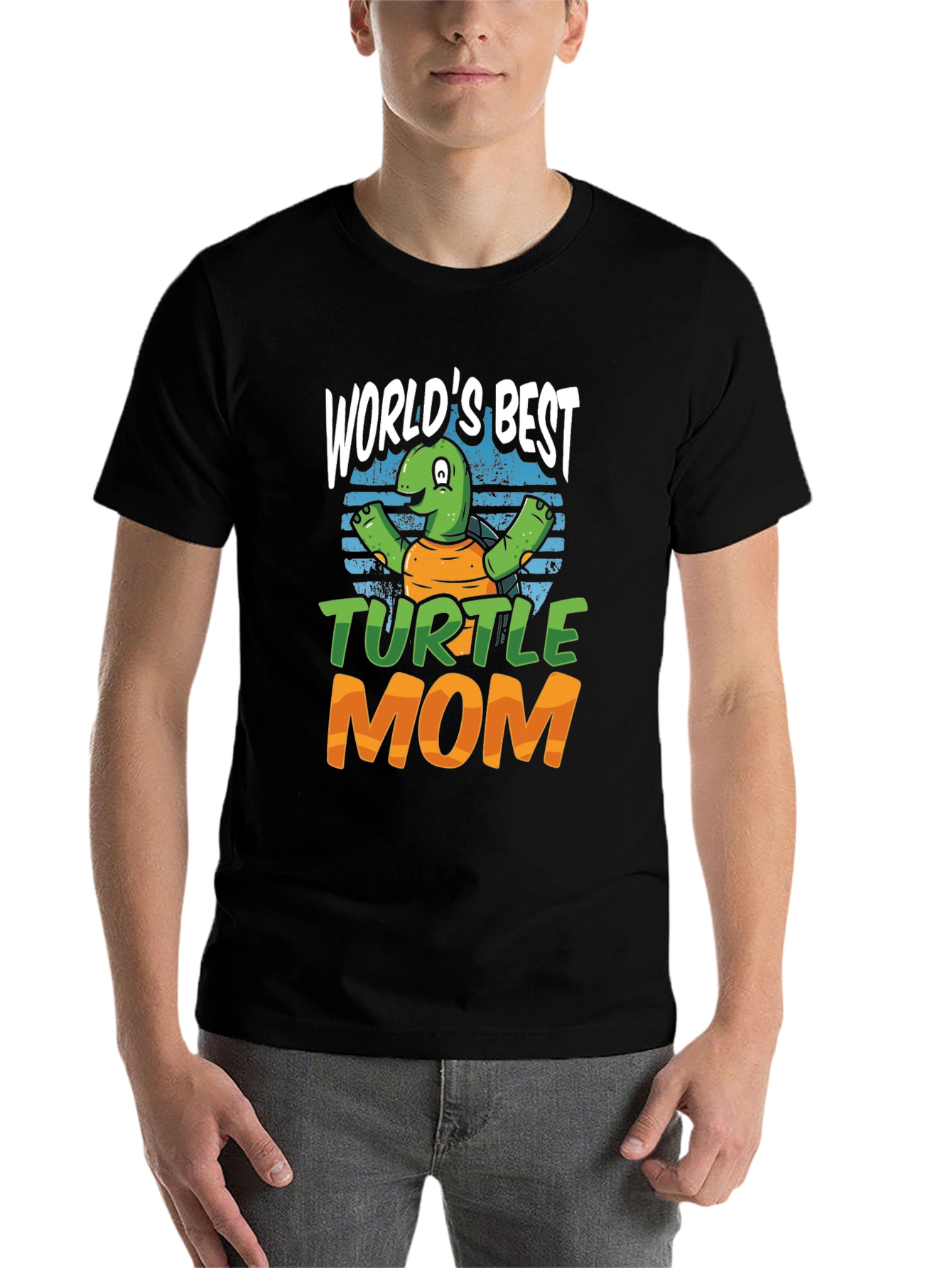 Black World's Best Turtle Mom T-Shirt view 7