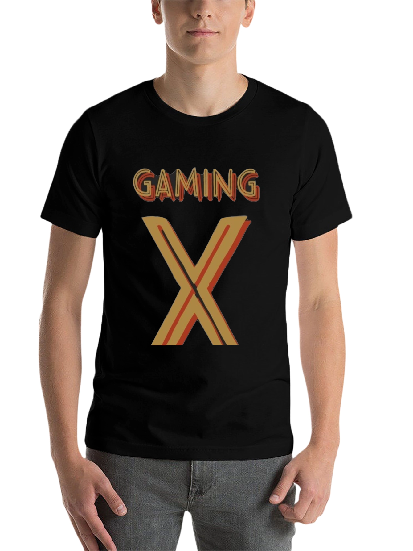 Black Gaming X Graphic T-Shirt - Stylish Gamer Tee view 7
