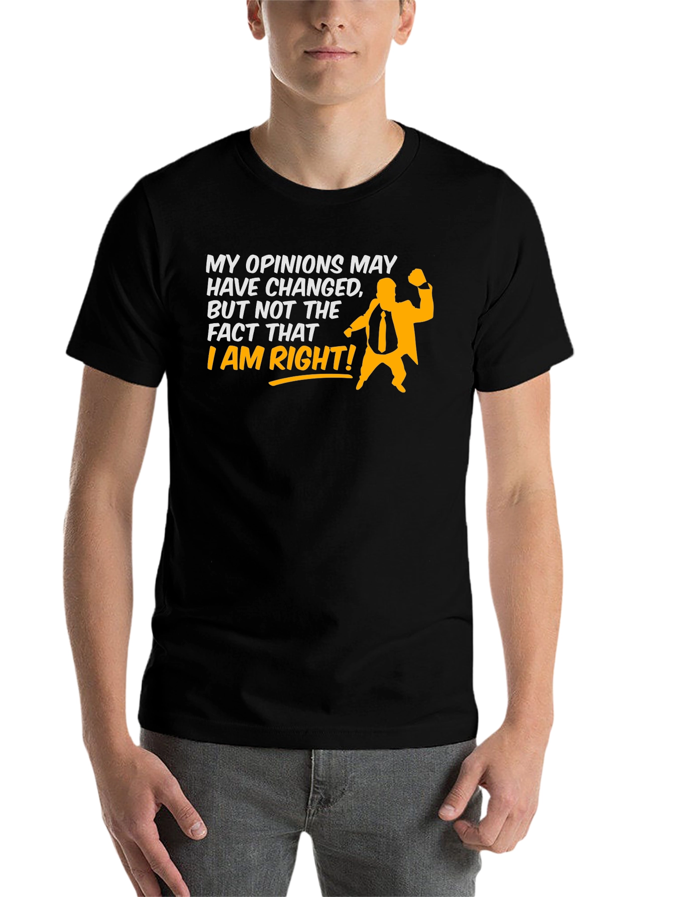 Black My Opinions Funny Humor T-Shirt view 7