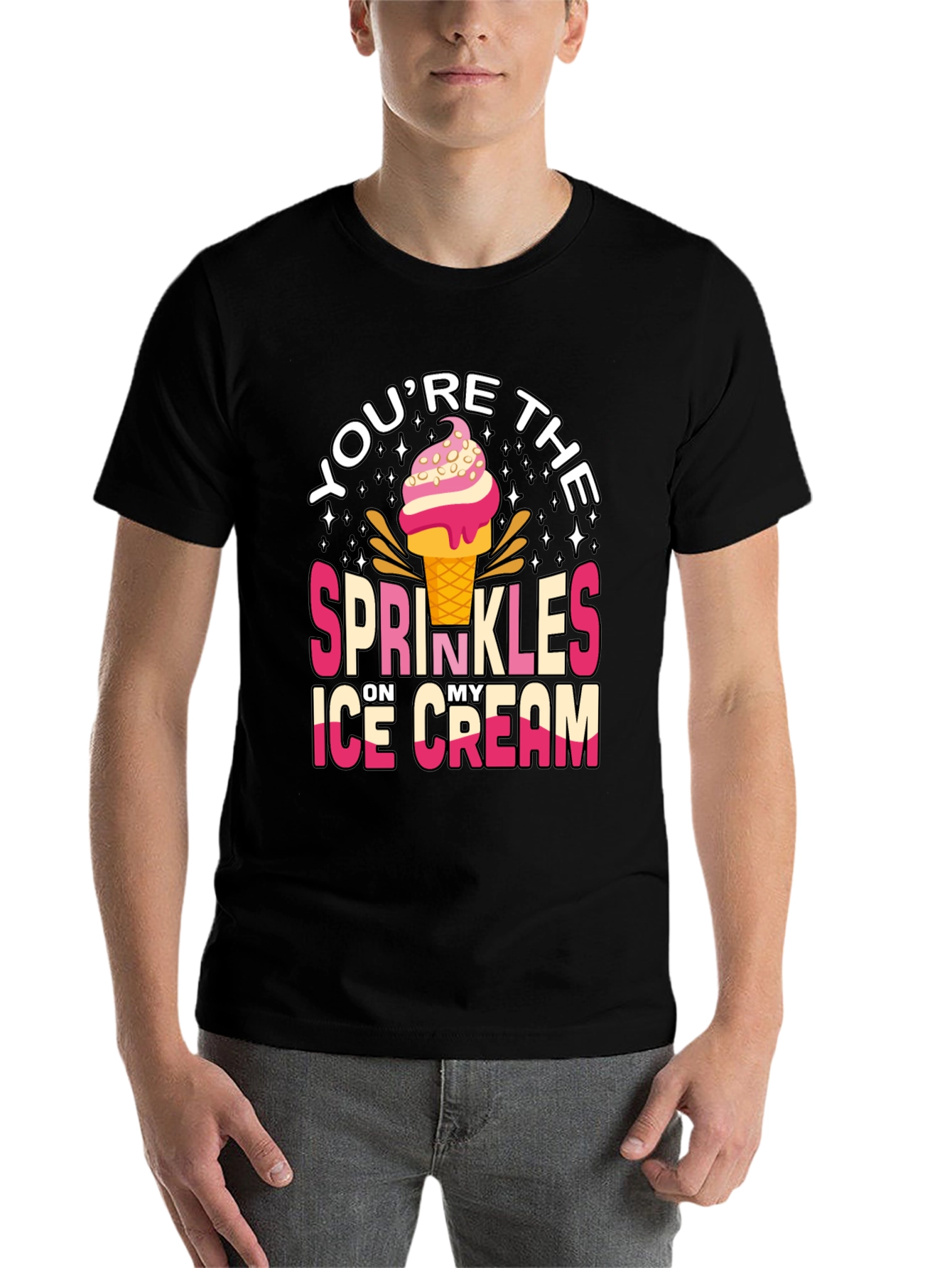 Black You're the Sprinkles Ice Cream T-Shirt view 7