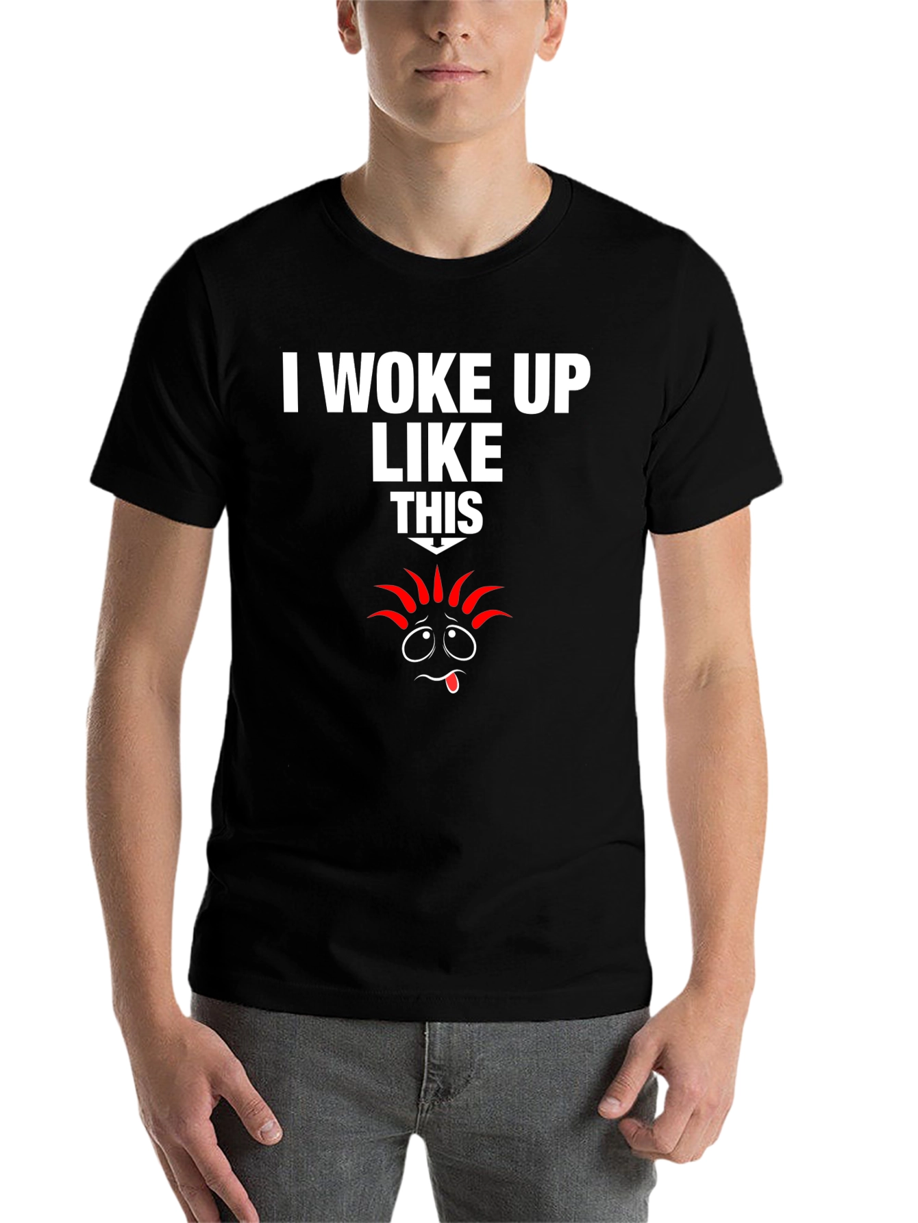 Black I Woke Up Like This Graphic Tee view 7