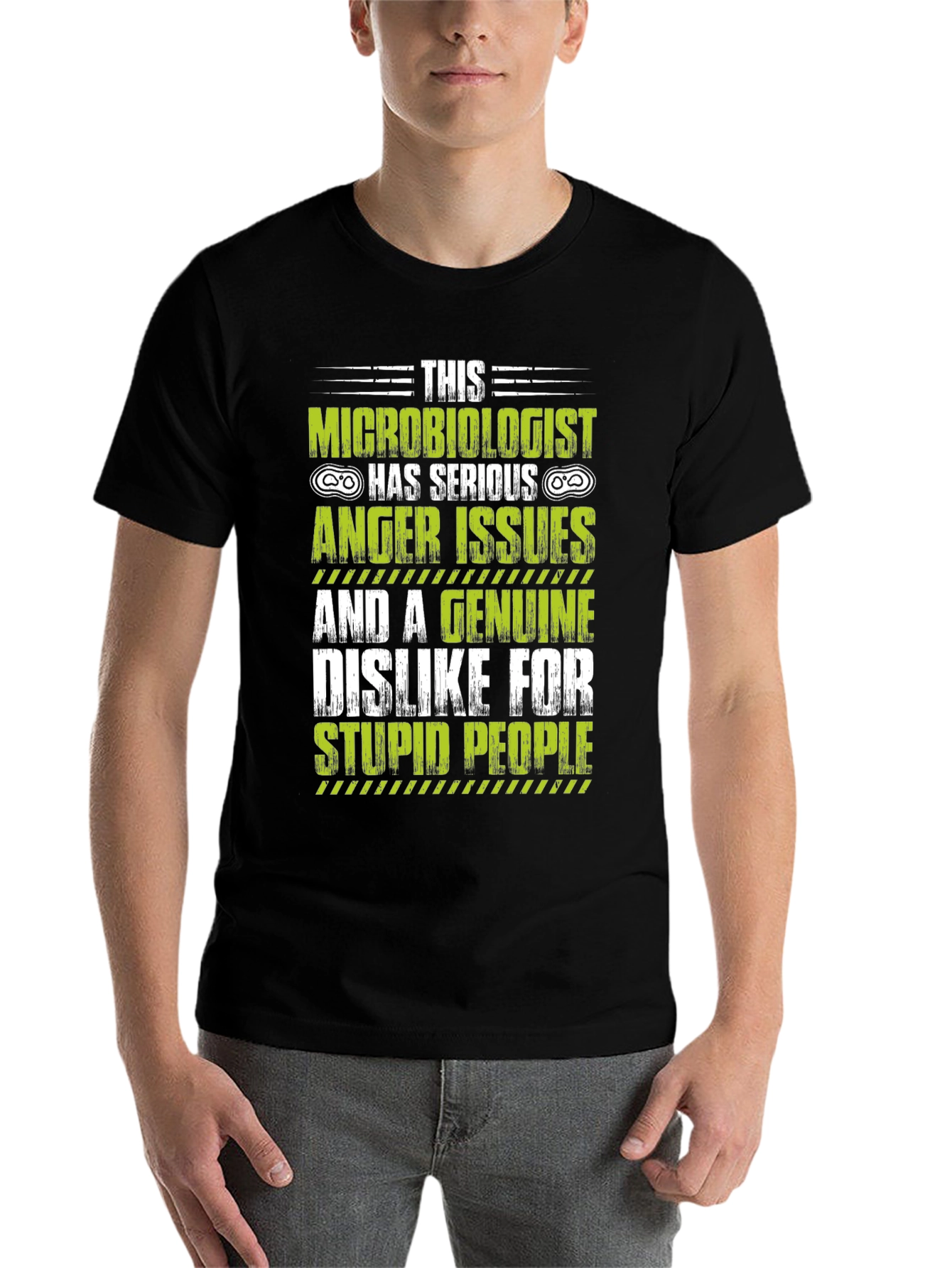Black Microbiologist Anger Issues Graphic T-Shirt view 7