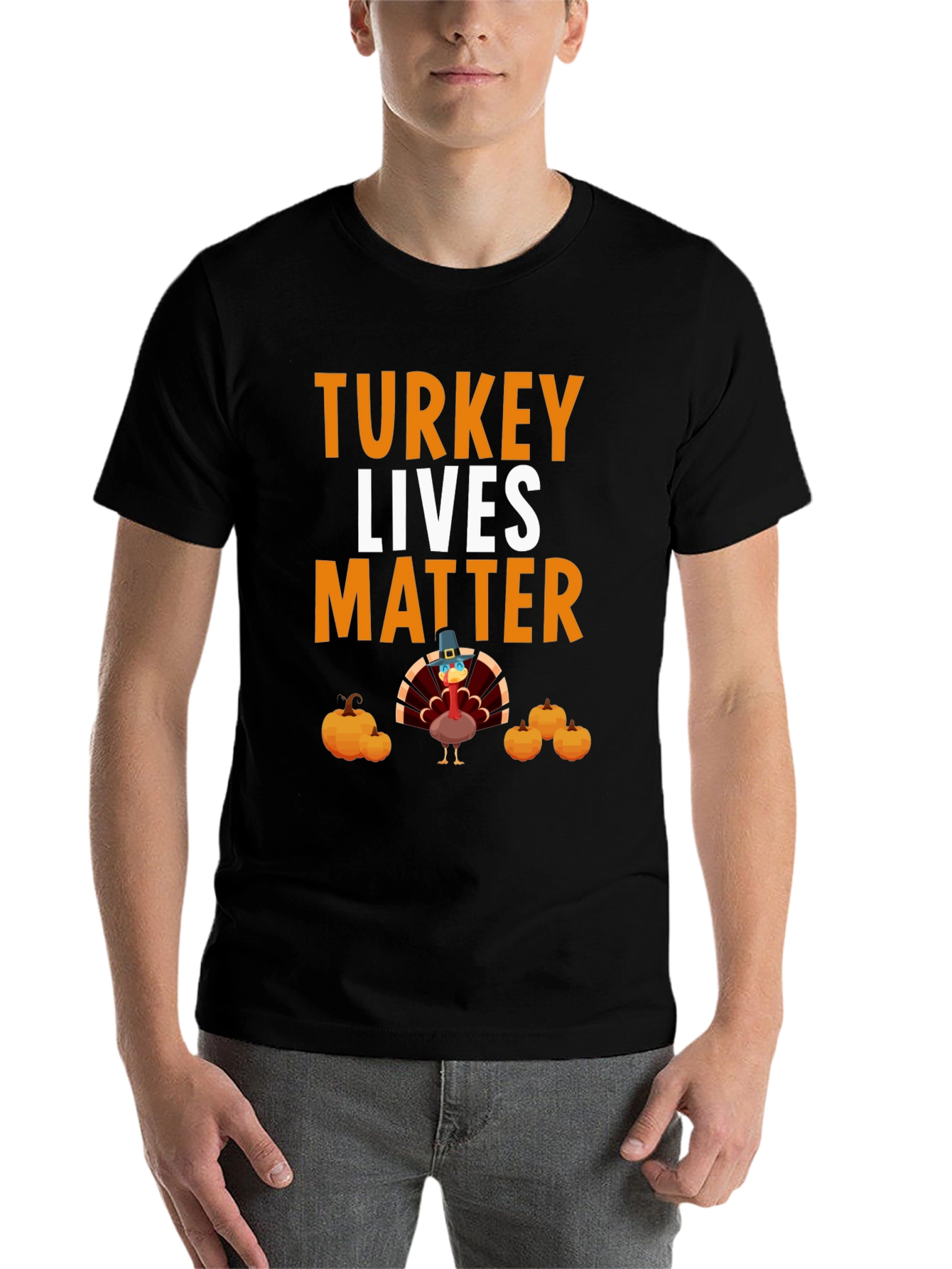 Black Turkey Lives Matter Thanksgiving T-Shirt view 7