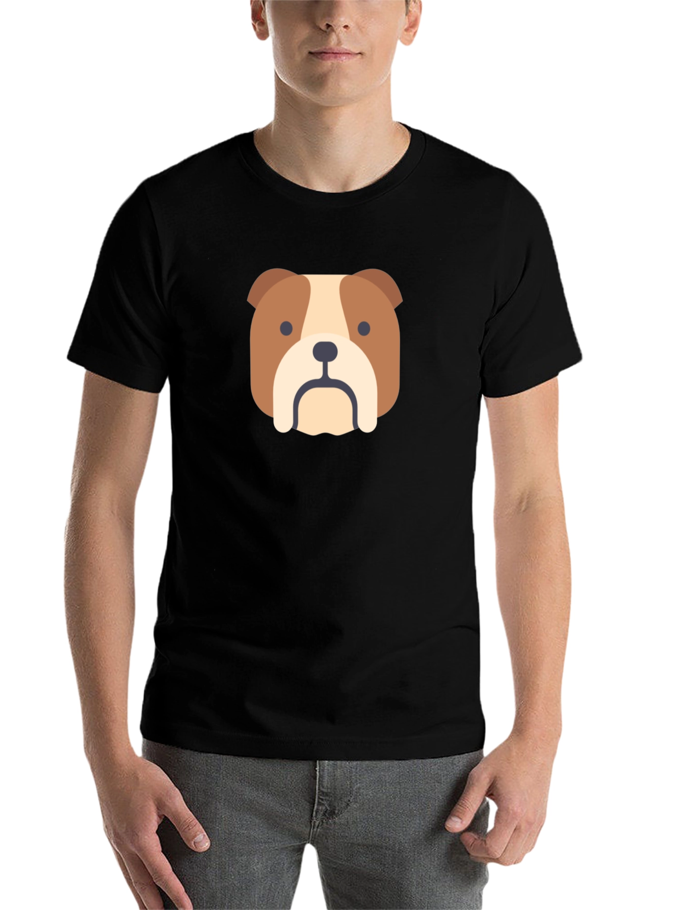 Black Bulldog Graphic Tee - Classic Black T-Shirt view 7