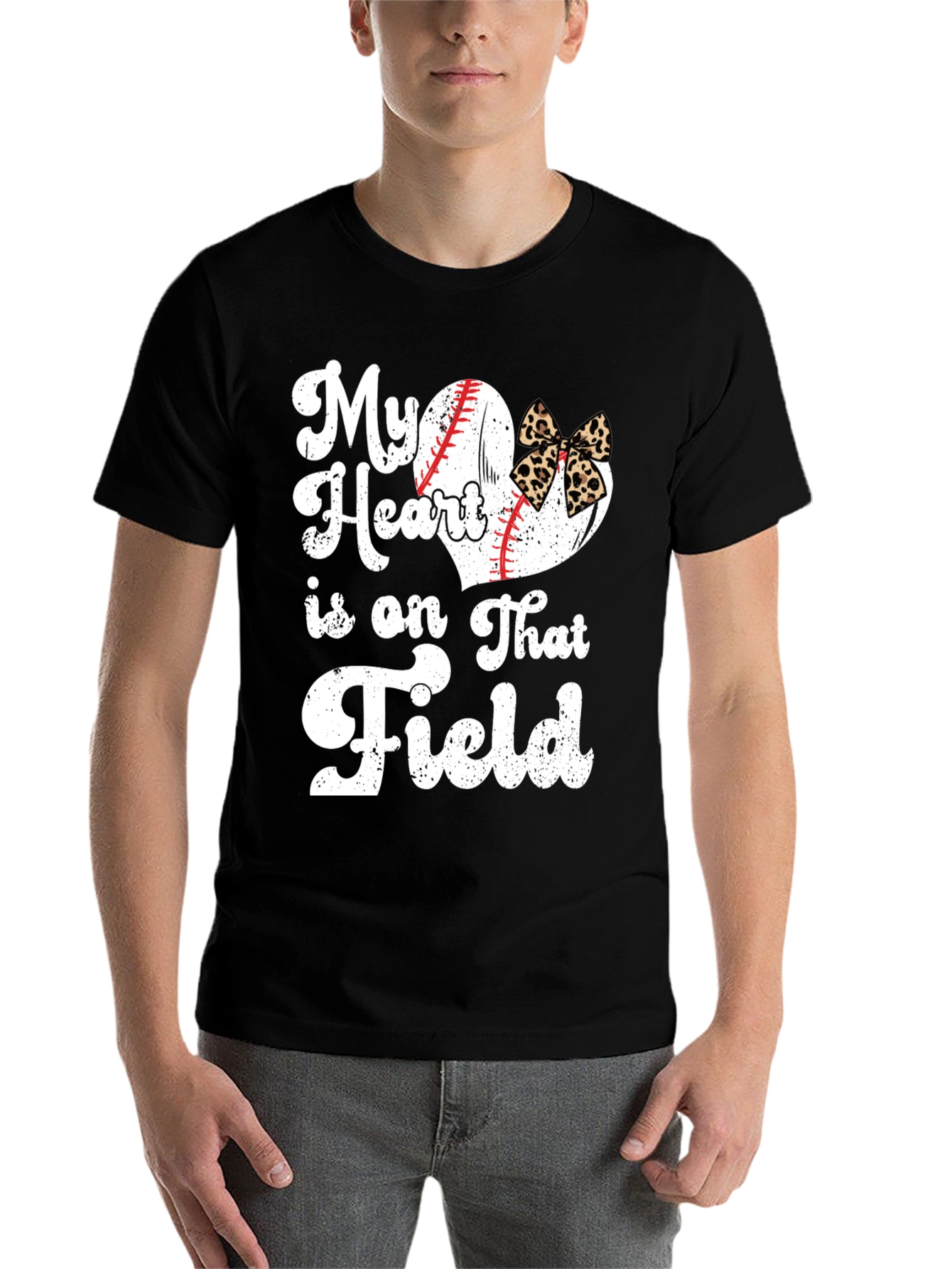 My Heart Is On That Field Baseball Graphic T-Shirt - 7
