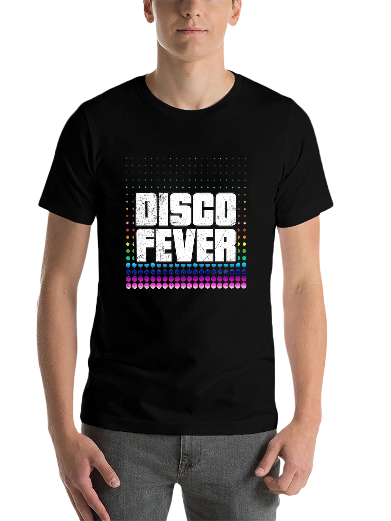 Black Disco Fever Graphic Tee - Retro Style view 7