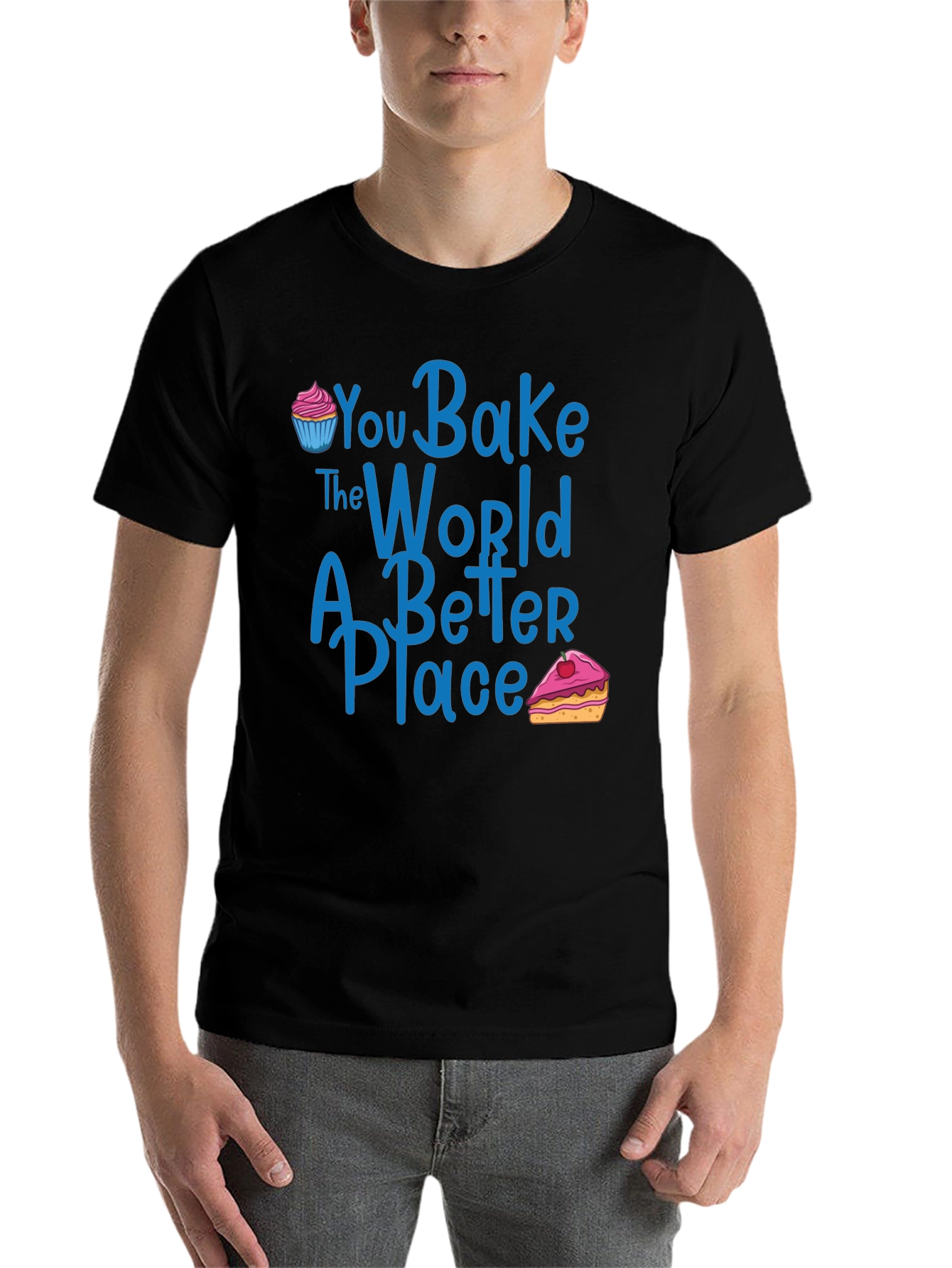 Black You Bake The World A Better Place Graphic T-Shirt view 7