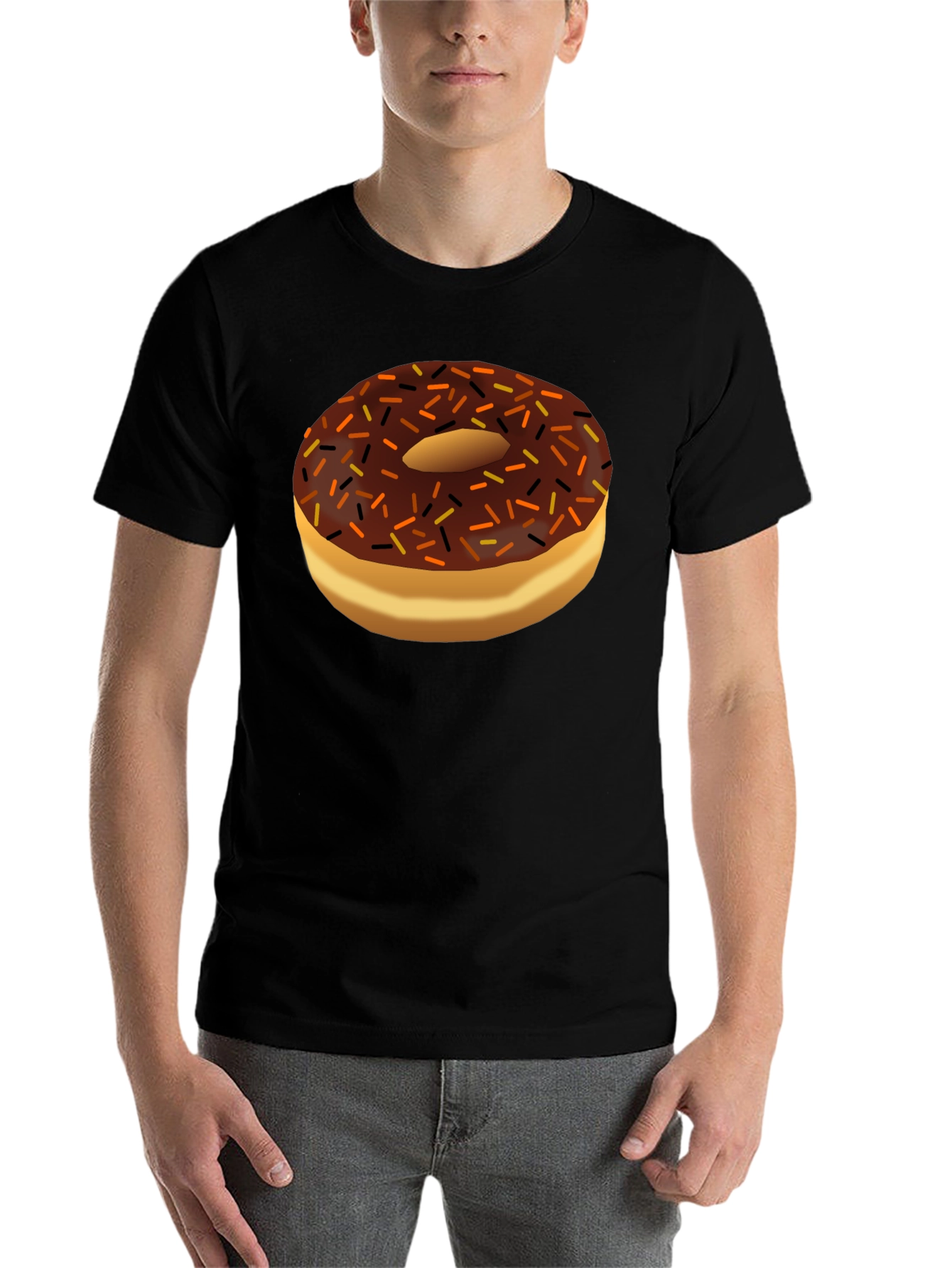 Black Donut Graphic Black T-Shirt view 7