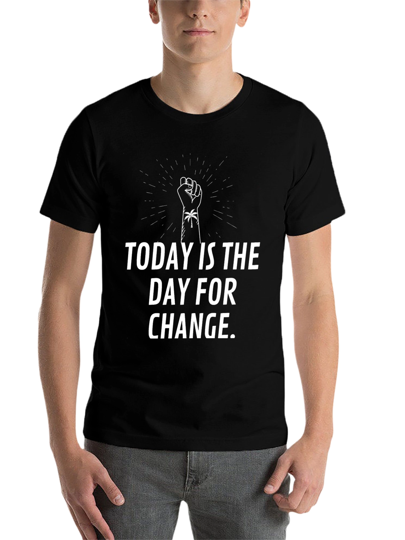 Black Today is the Day for Change T-Shirt view 7