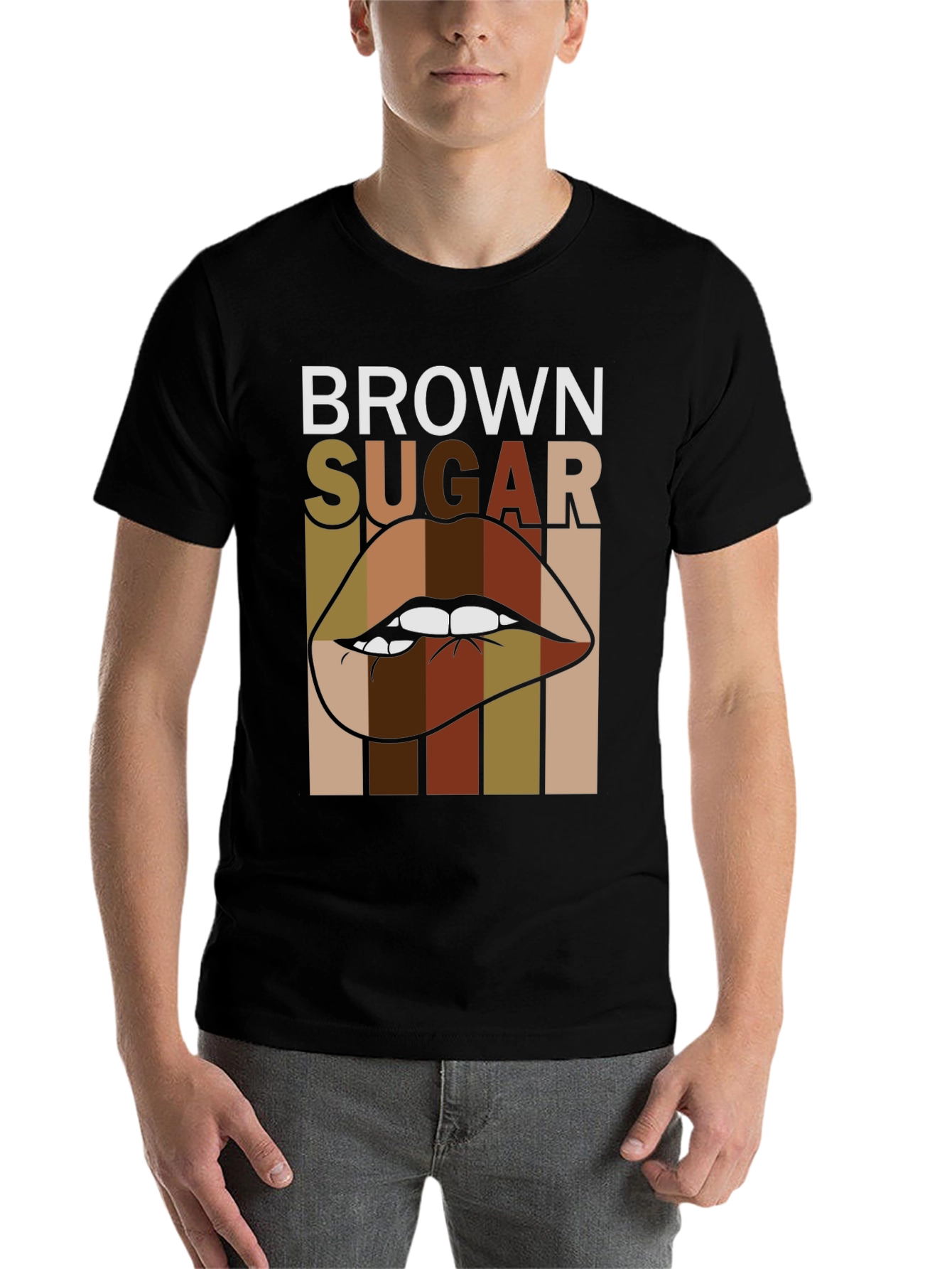 Black Brown Sugar Lips Graphic Tee - Unisex view 7