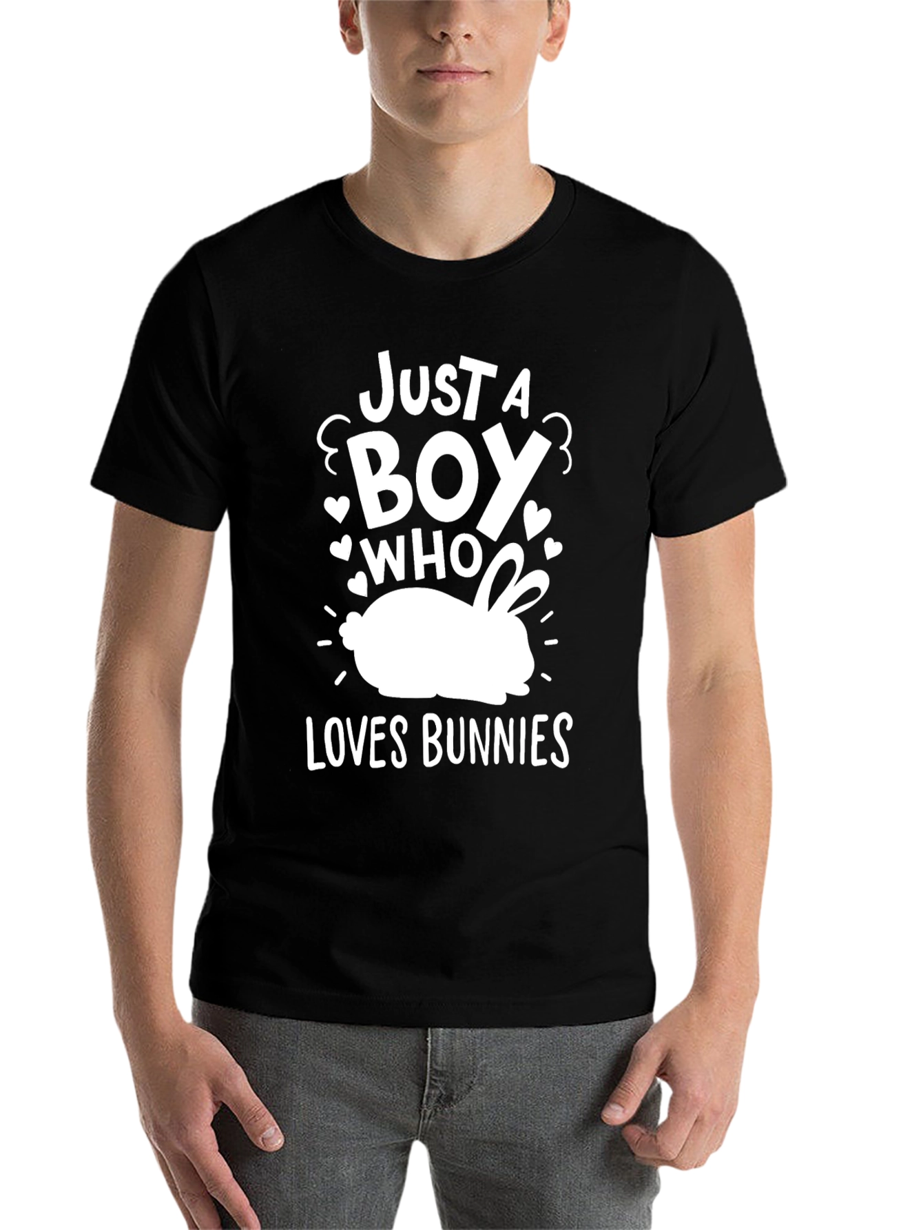 Black Boy Loves Bunnies T-Shirt view 7