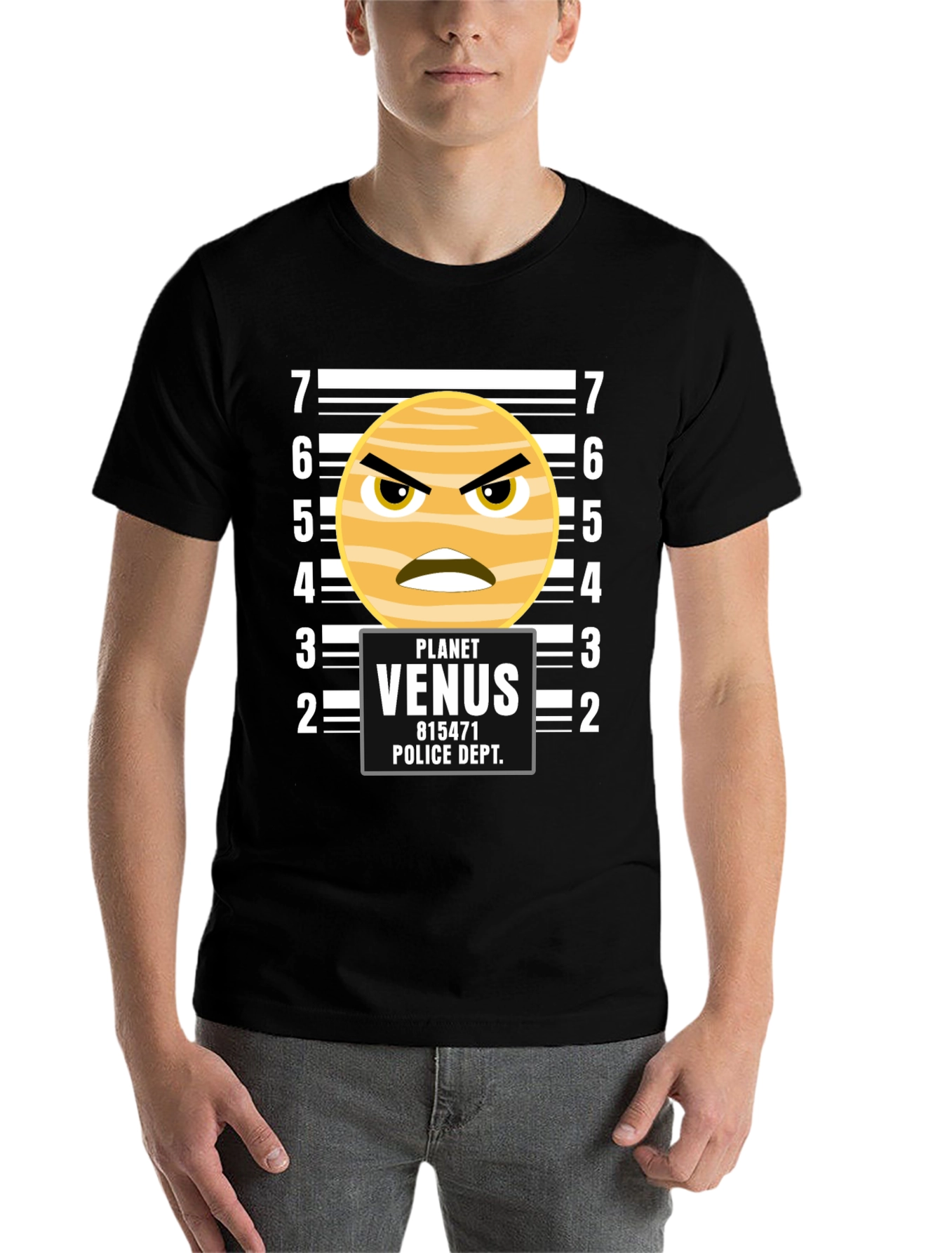 Black Planet Venus Mugshot Graphic T-Shirt view 7
