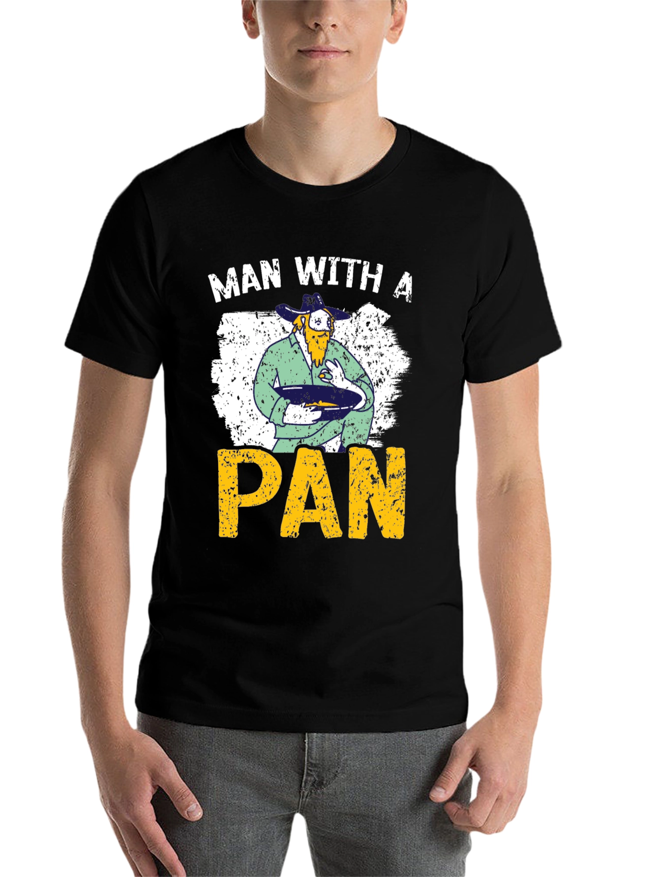 Black Man with a Pan Novelty T-Shirt view 7