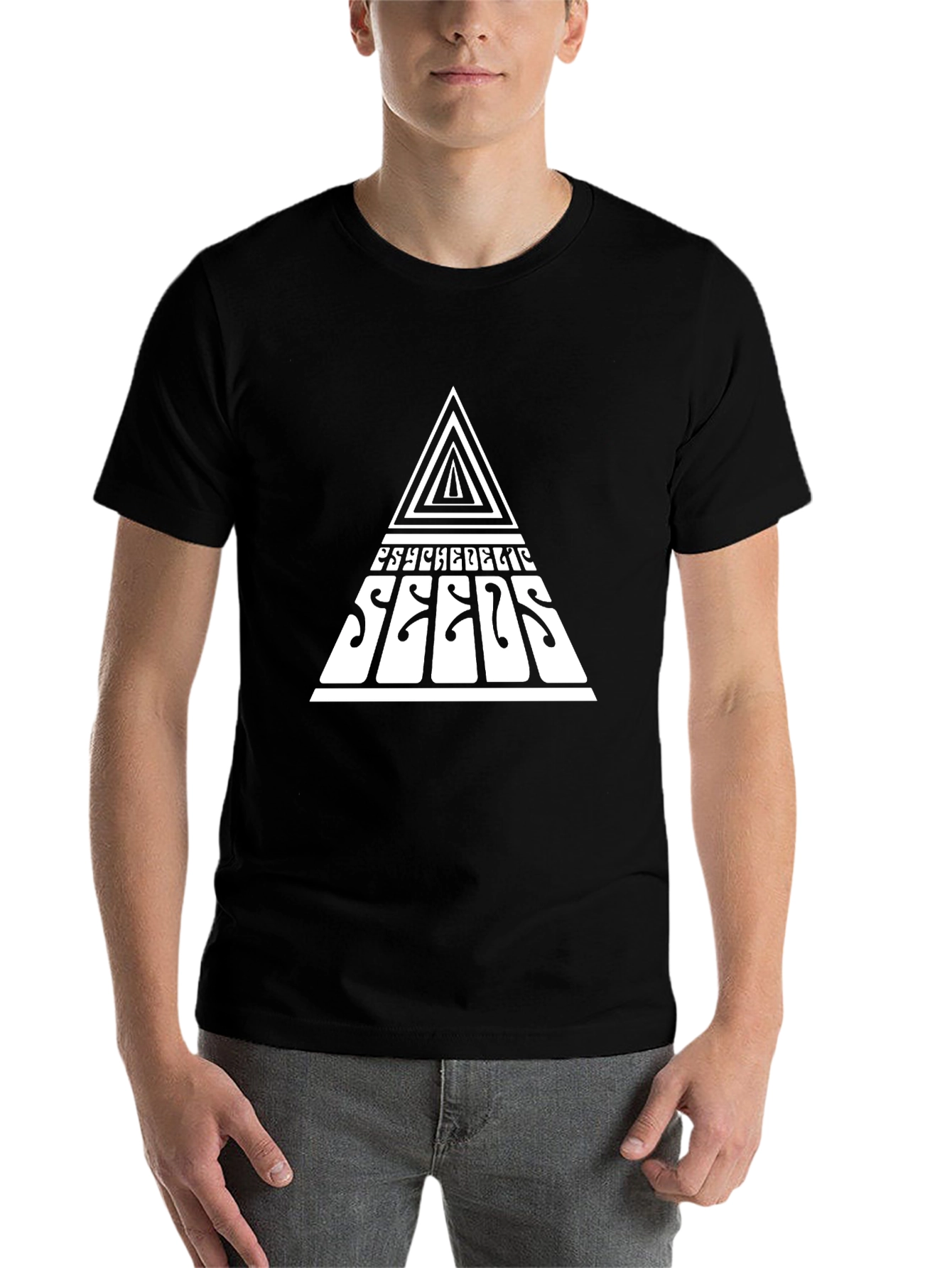 Black Psychedelic Seeds Graphic T-Shirt view 7