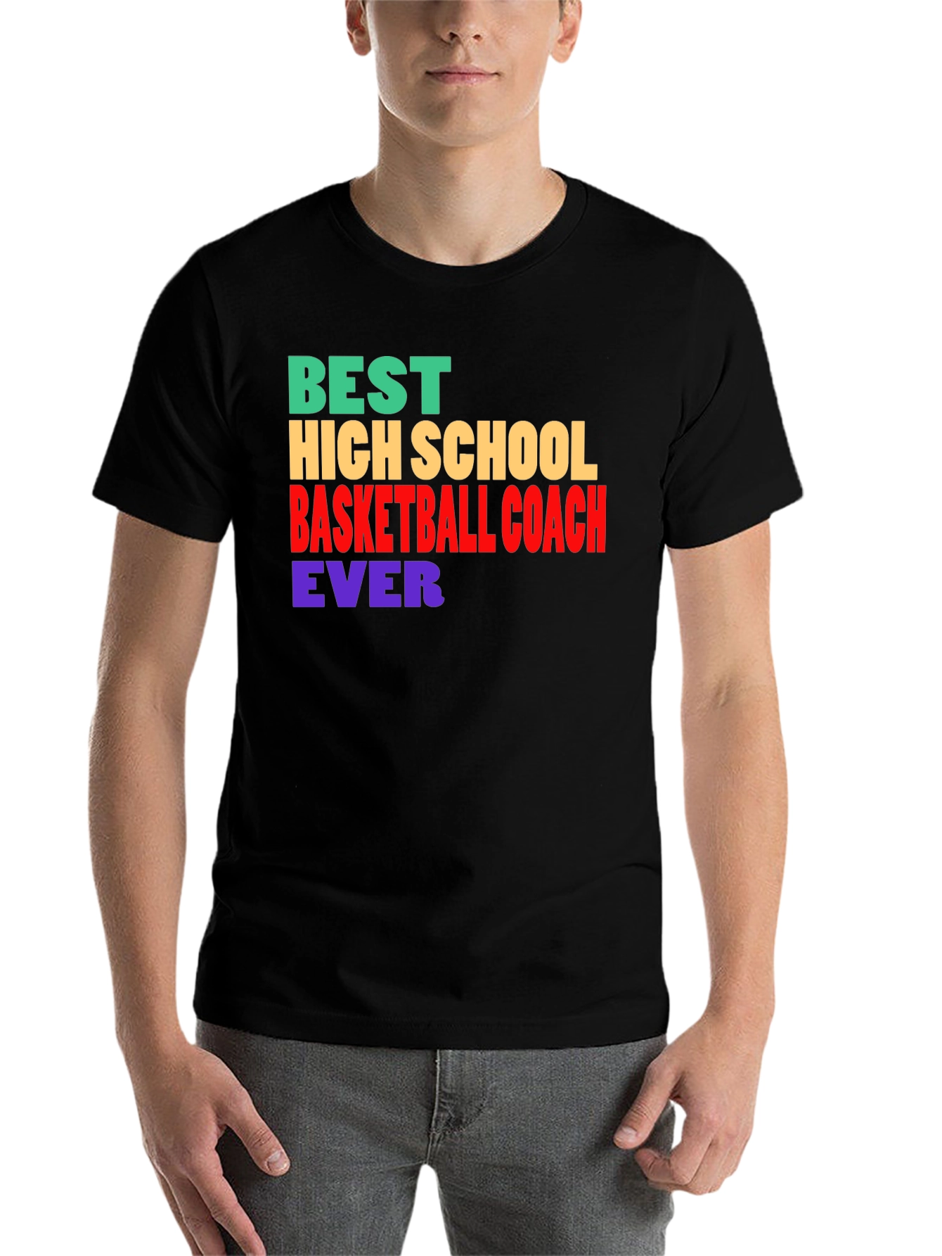 Black Best Basketball Coach Ever T-Shirt view 7