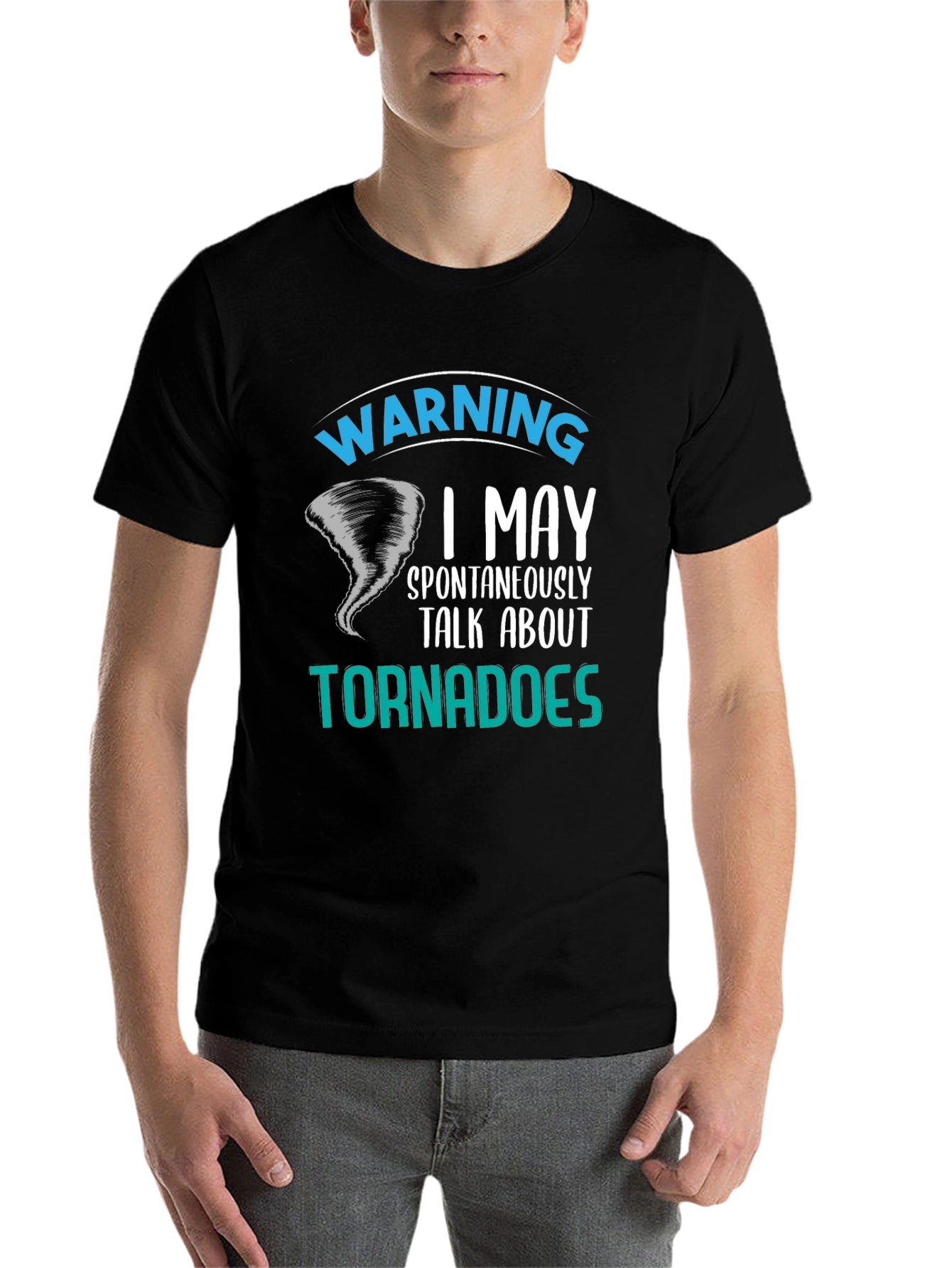 Black Warning Tornado T-Shirt view 7