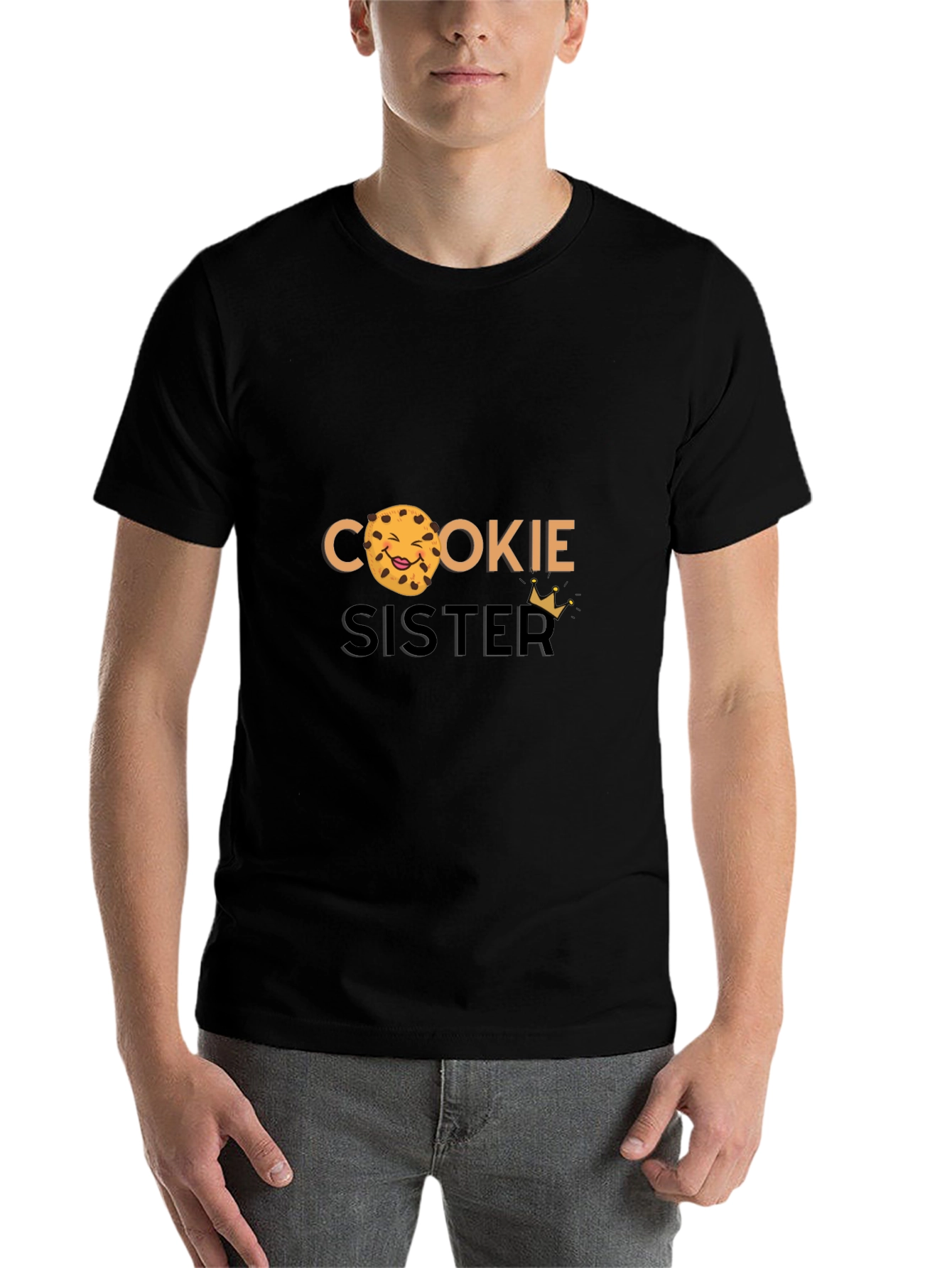 Black Cookie Sister Black Graphic T-Shirt view 7