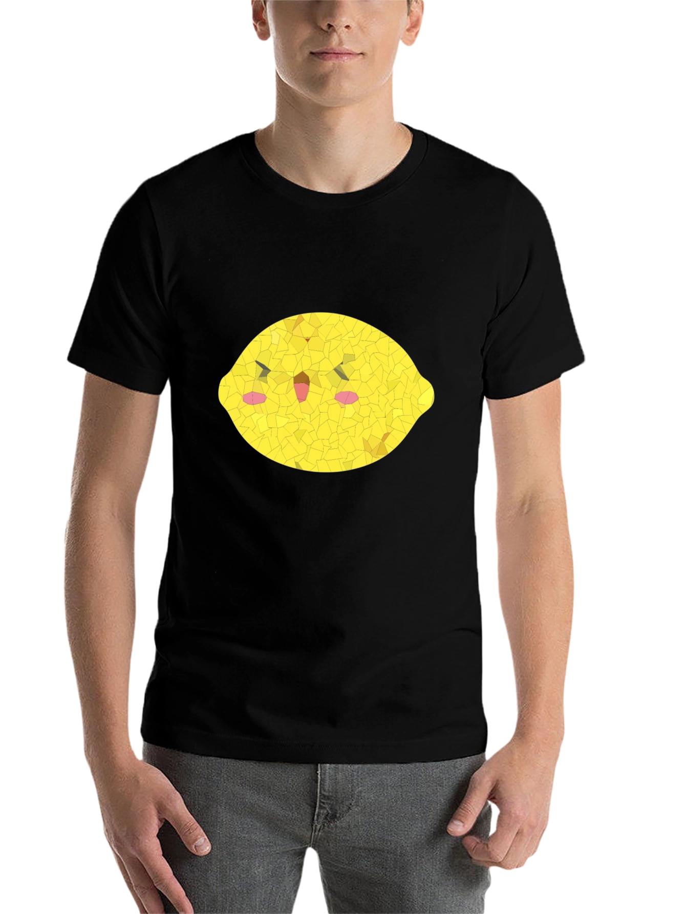 Black Lemon Graphic Tee - Black Unisex T-Shirt view 7