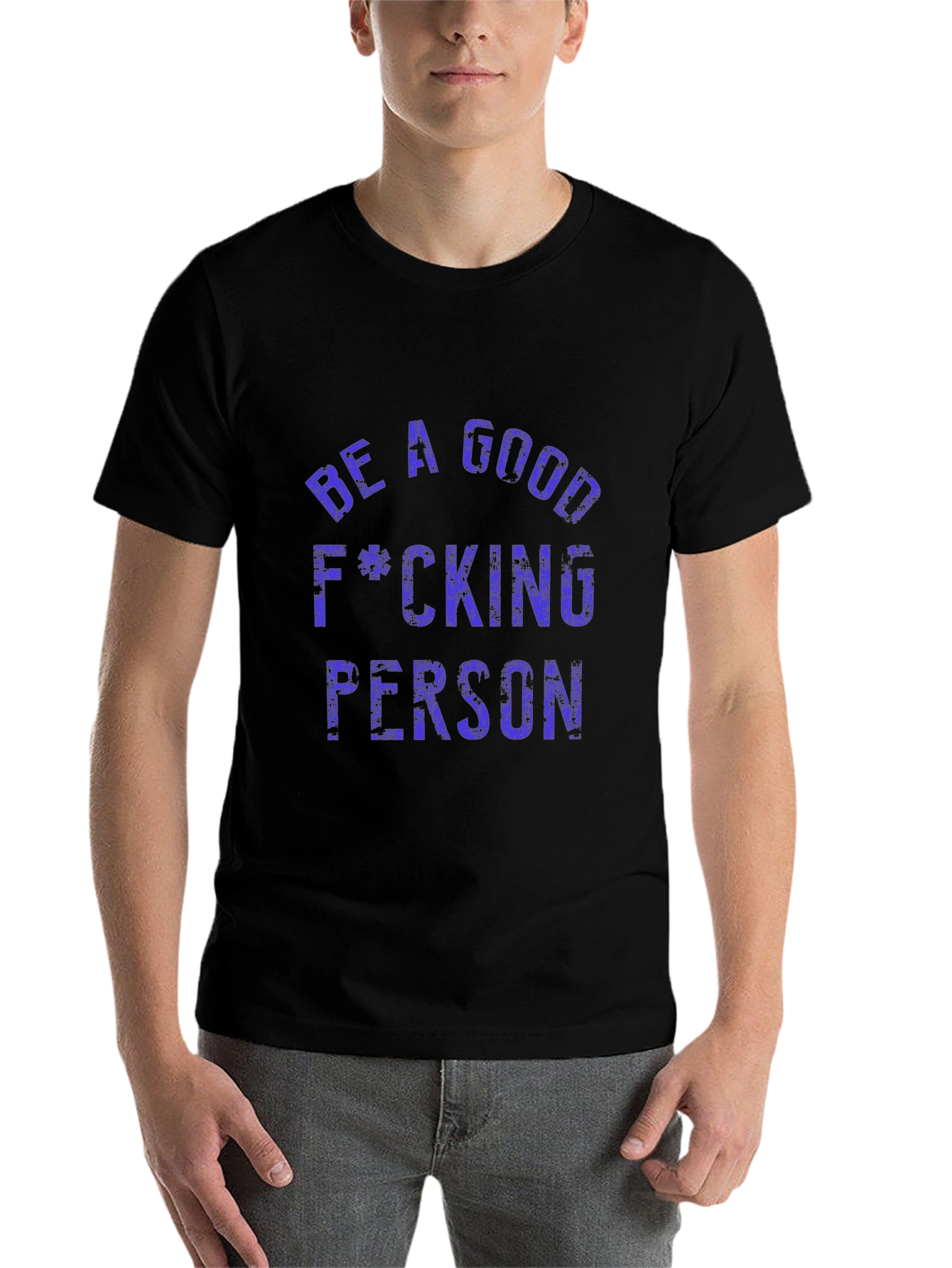 Black Be A Good F*cking Person Graphic Tee view 7