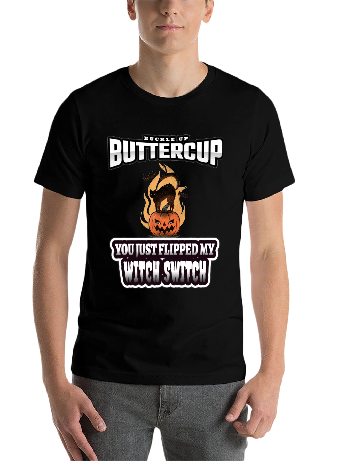 Buckle Up Buttercup Witch Switch T-Shirt - 7