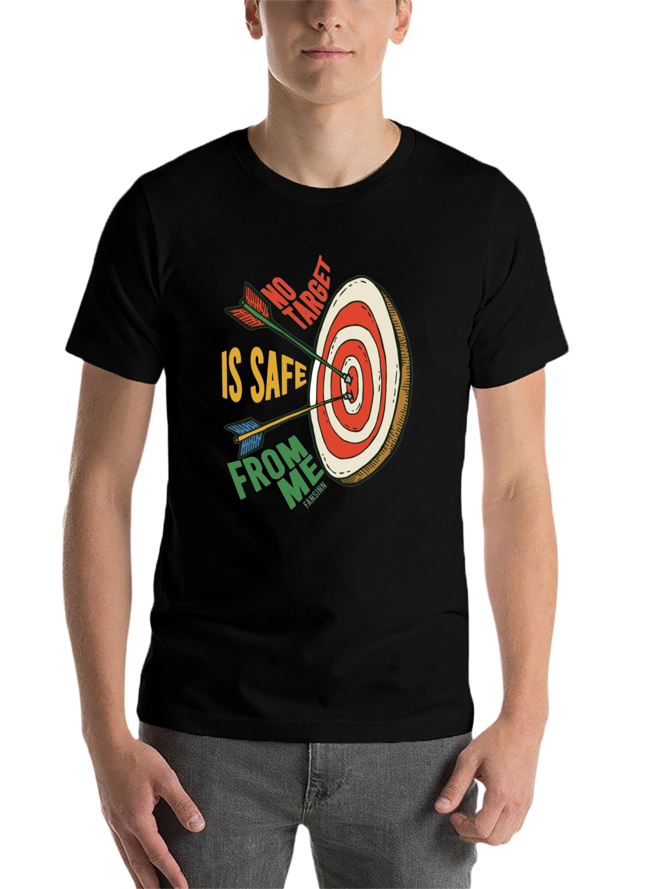 Black Target Practice Graphic Tee: No Target is Safe view 7