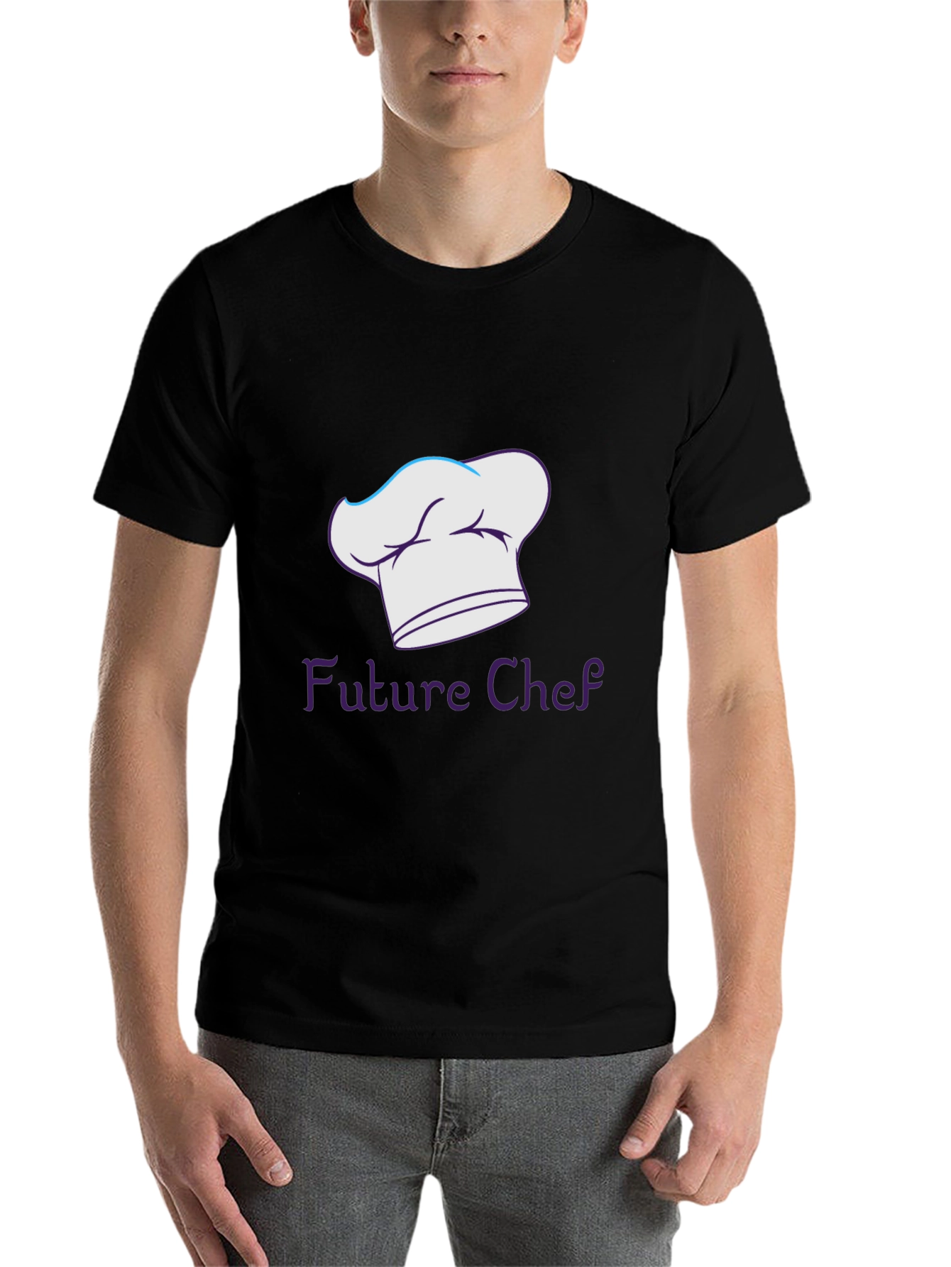 Black Future Chef T-Shirt - Black Cotton Tee view 7