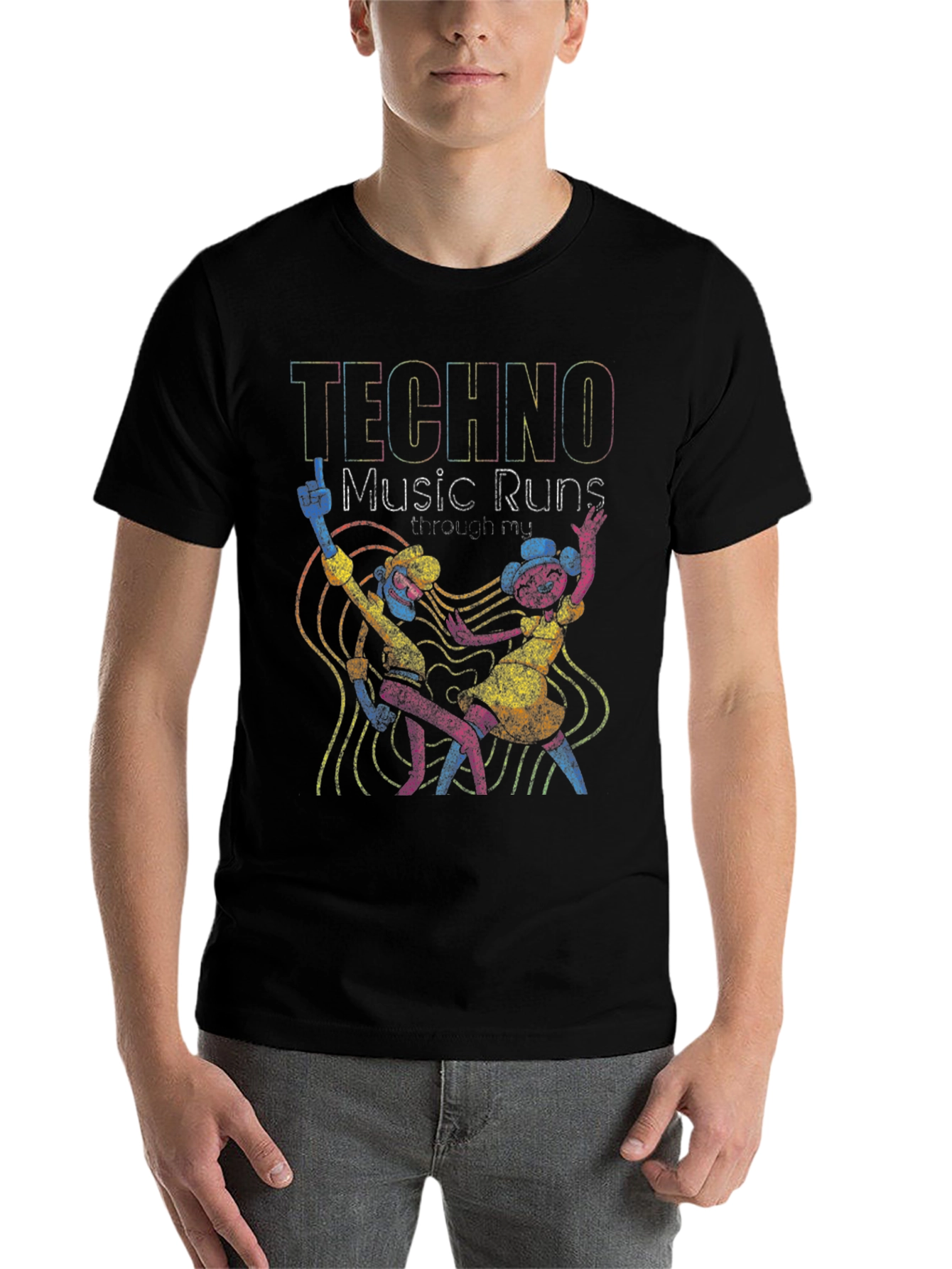 Techno Music Graphic T-Shirt - Dance Your Heart Out - 7