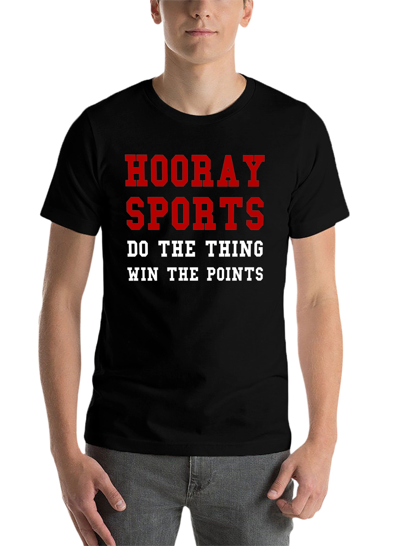 Black Hooray Sports T-Shirt - Funny Athlete Tee view 7