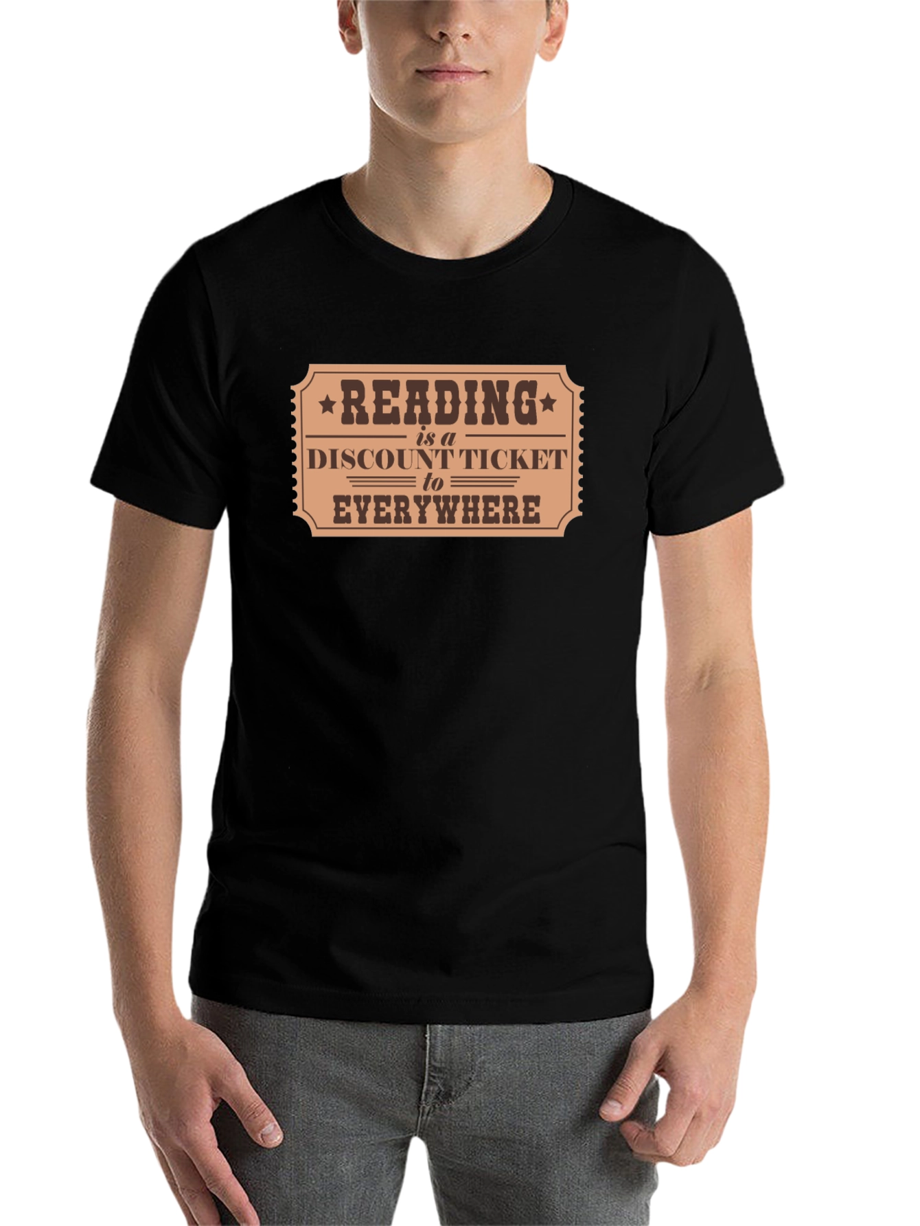 Black Reading is a Discount Ticket T-Shirt view 7