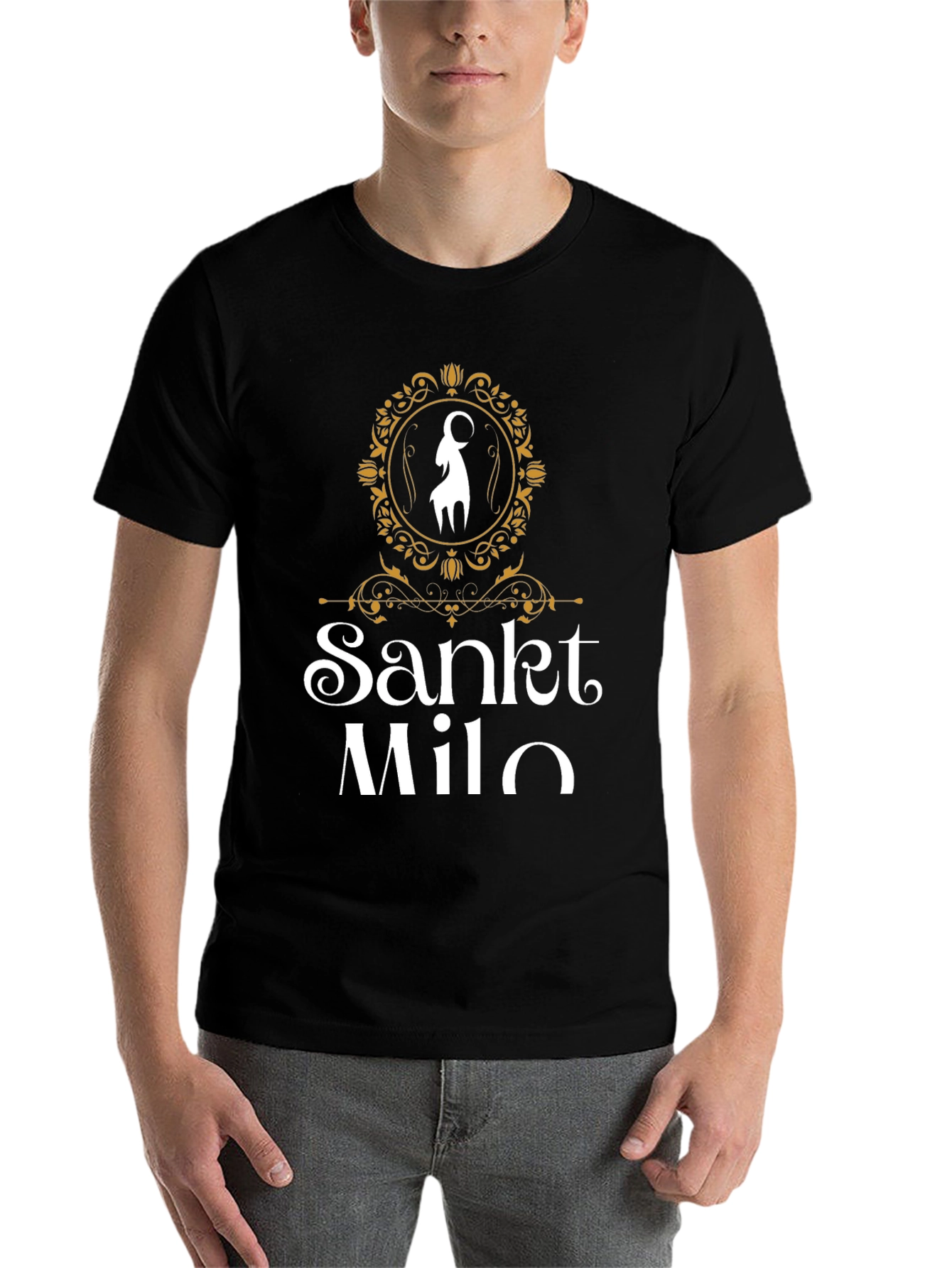 Black Sankt Milo Black Graphic Tee view 7