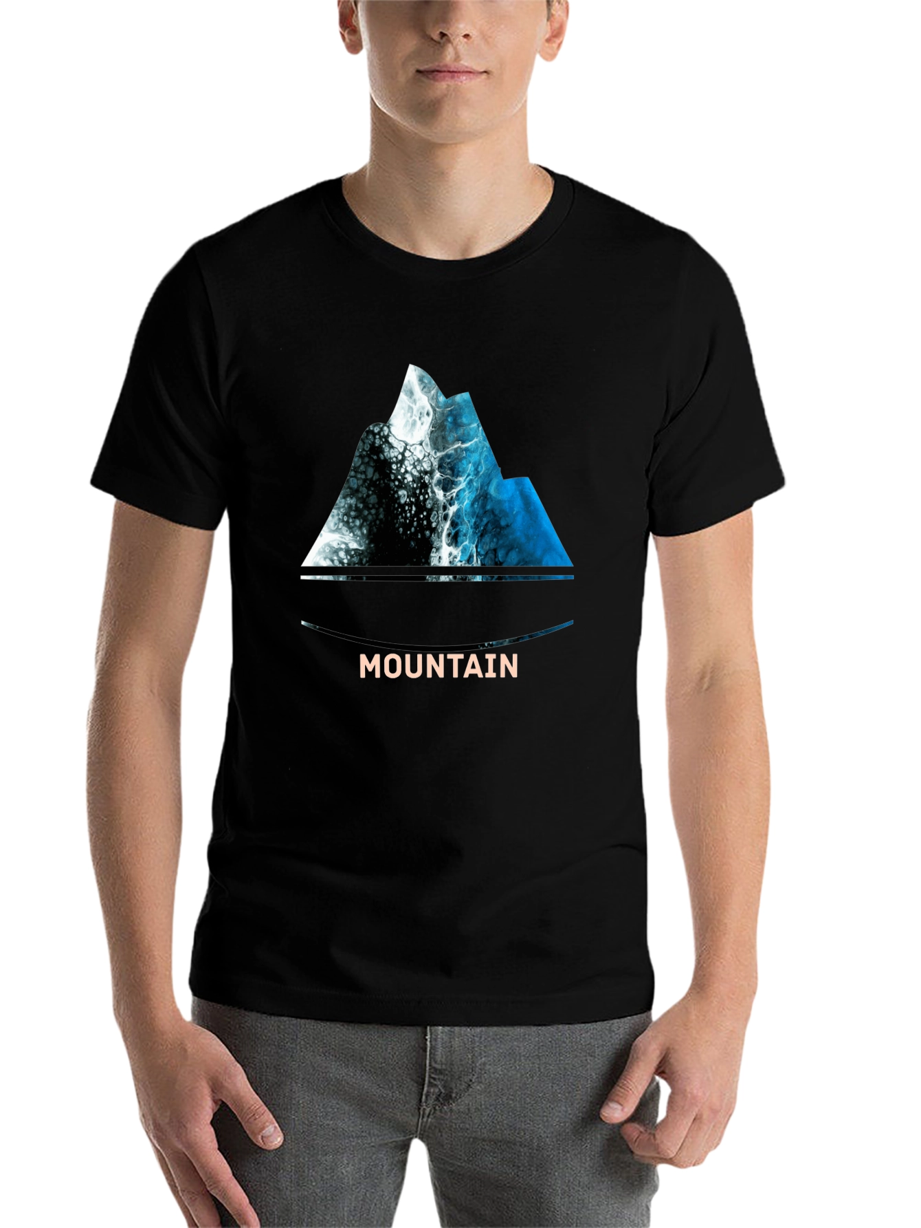 Black Mountain Graphic Print Black T-Shirt view 7