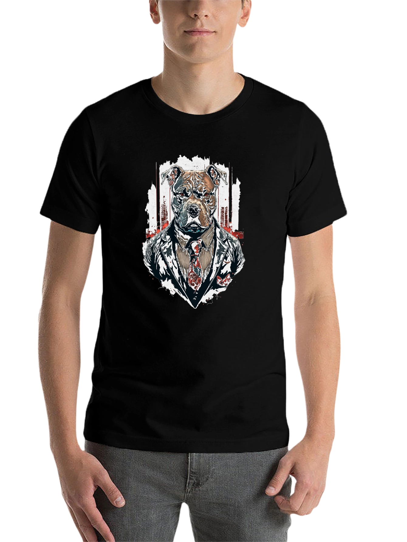 Black Pitbull Boss Black T-Shirt - Urban Cool view 7
