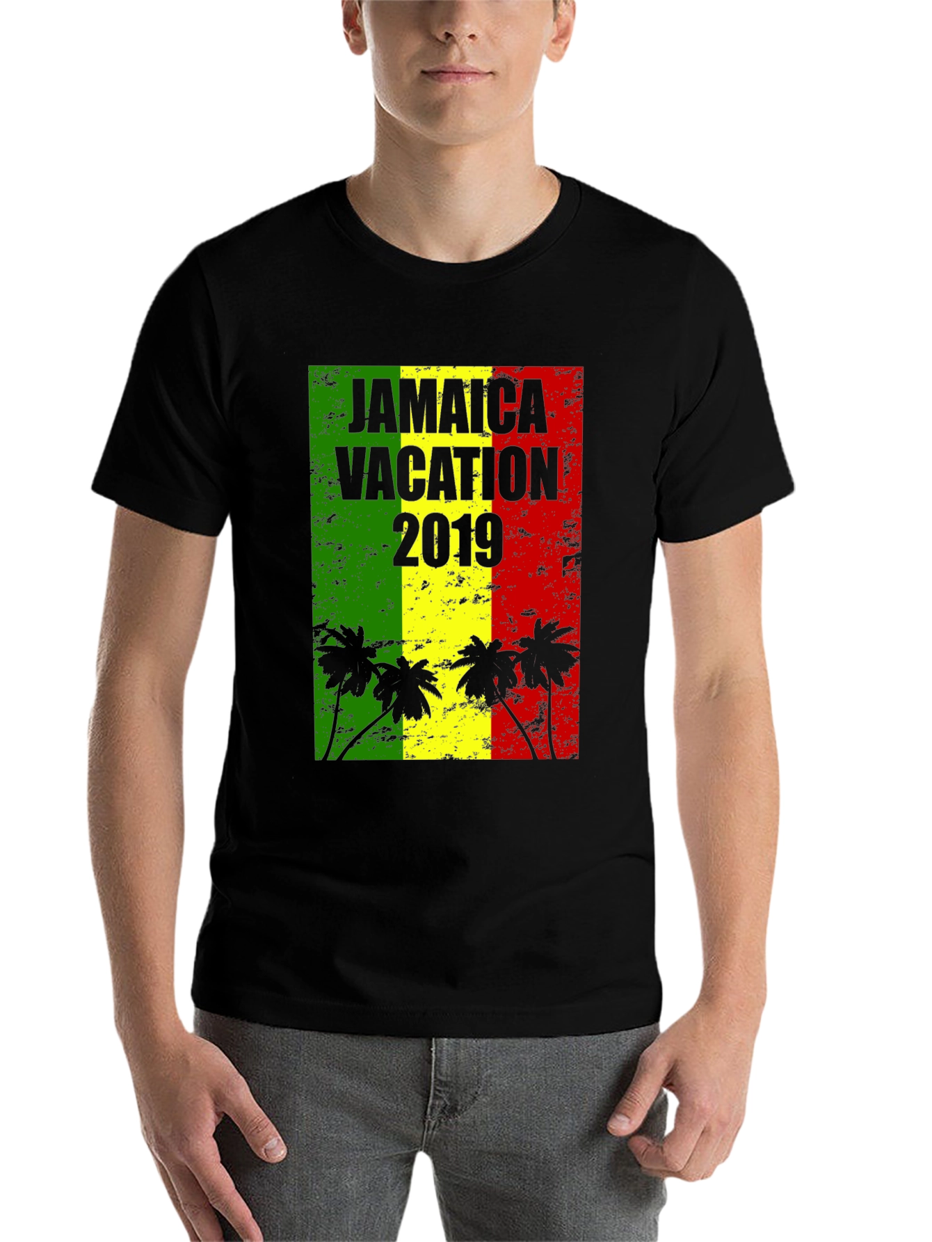 Jamaica Vacation 2019 Black T-Shirt - 7