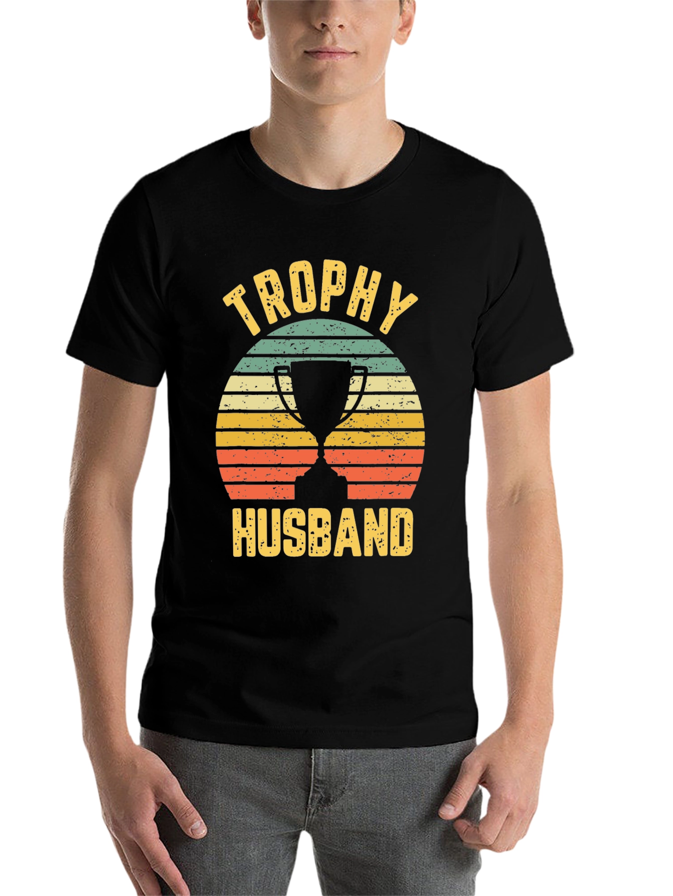 Trophy Husband Graphic Tee - Retro Style - 7