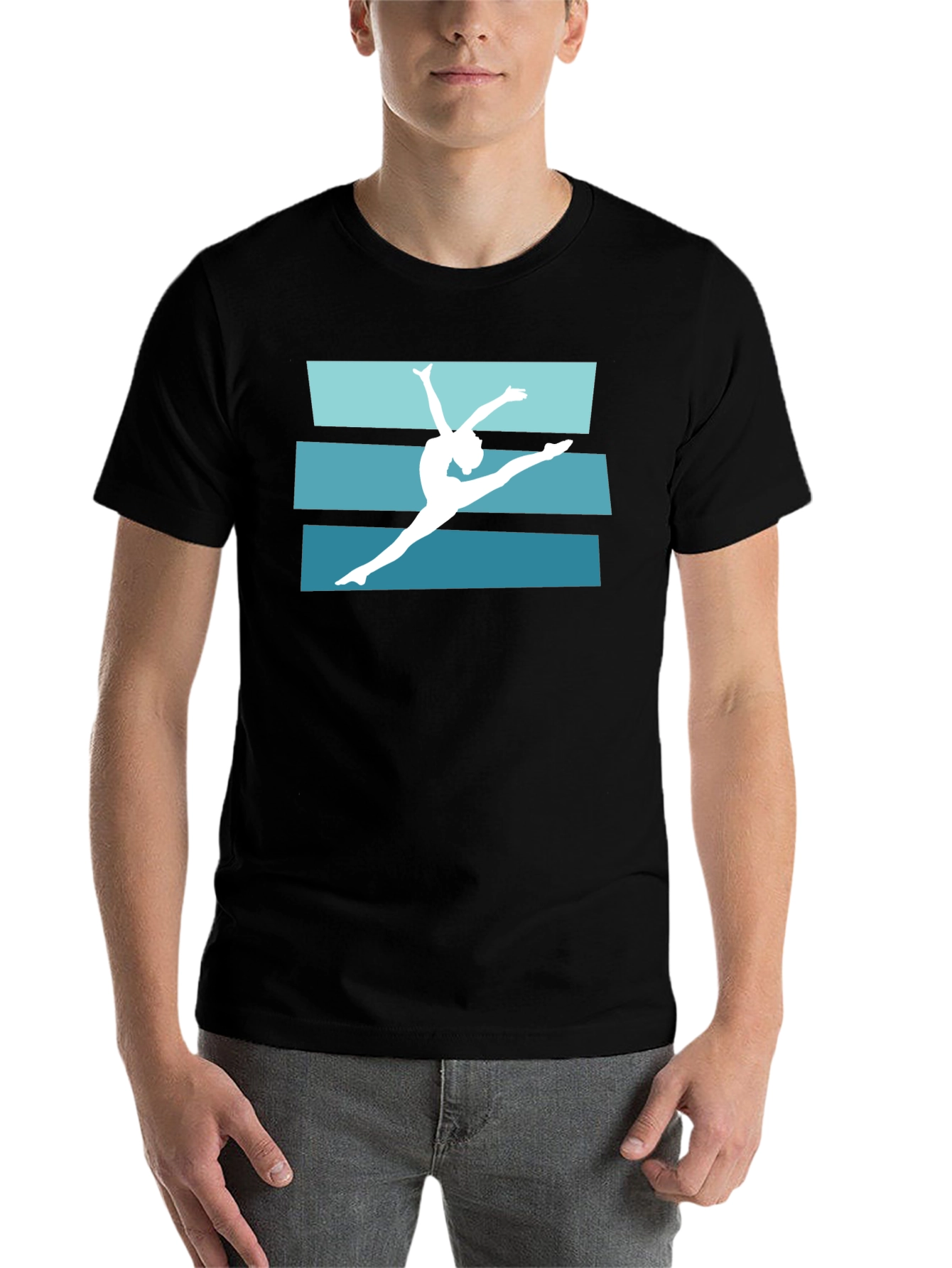 Gymnast Graphic T-Shirt - Black, Short Sleeve - 7