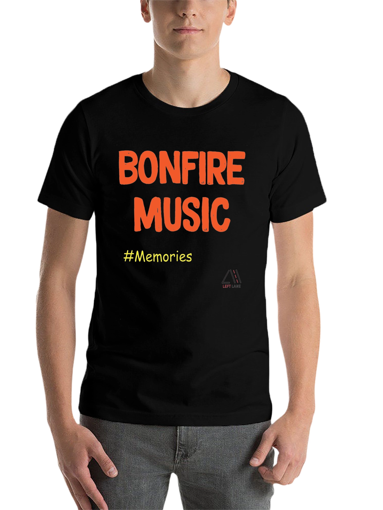 Black Bonfire Music Memories Graphic T-Shirt view 7