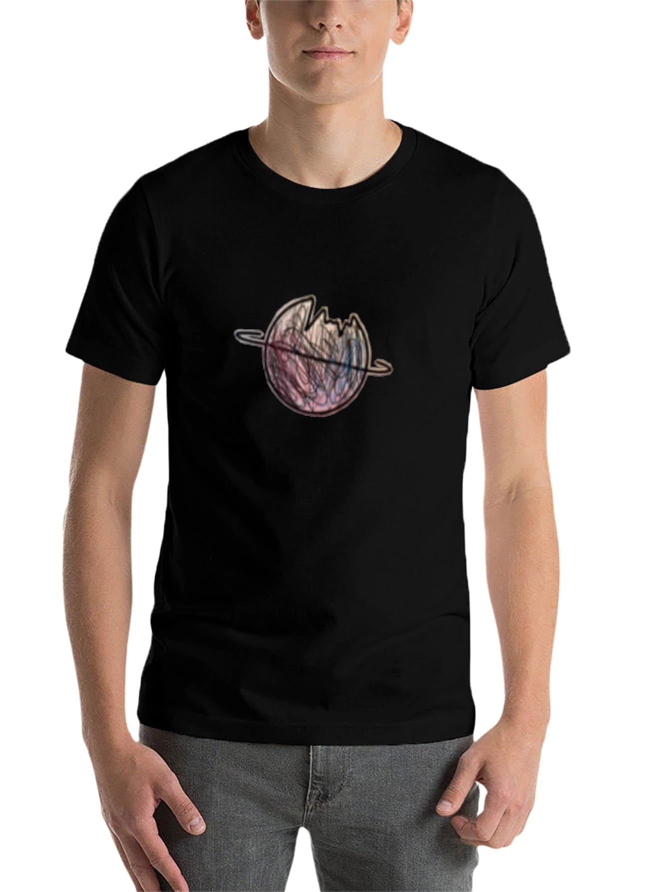 Black Planet Graphic Black T-Shirt view 7