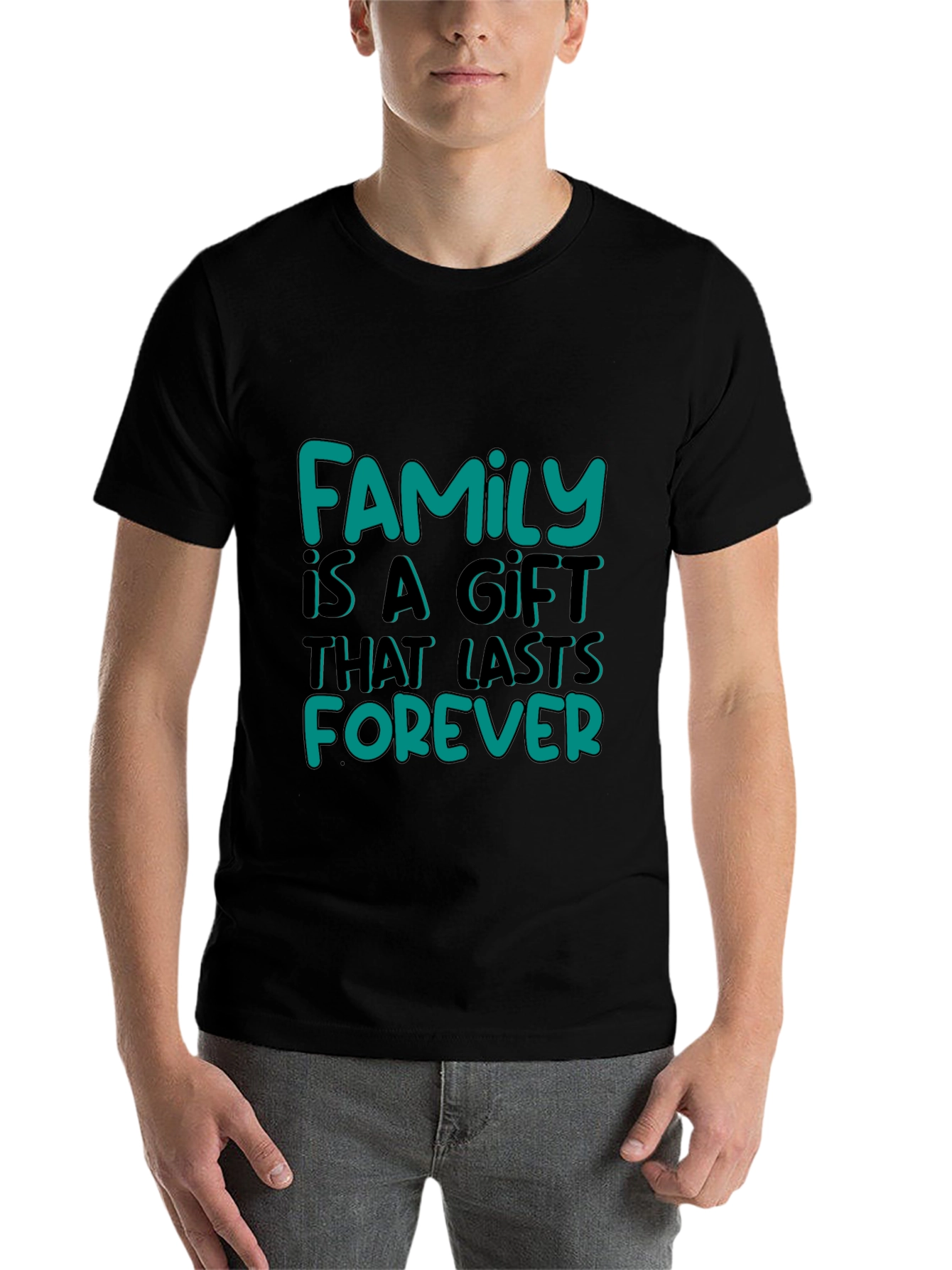 Black Family Is A Gift Graphic Tee - Black view 7