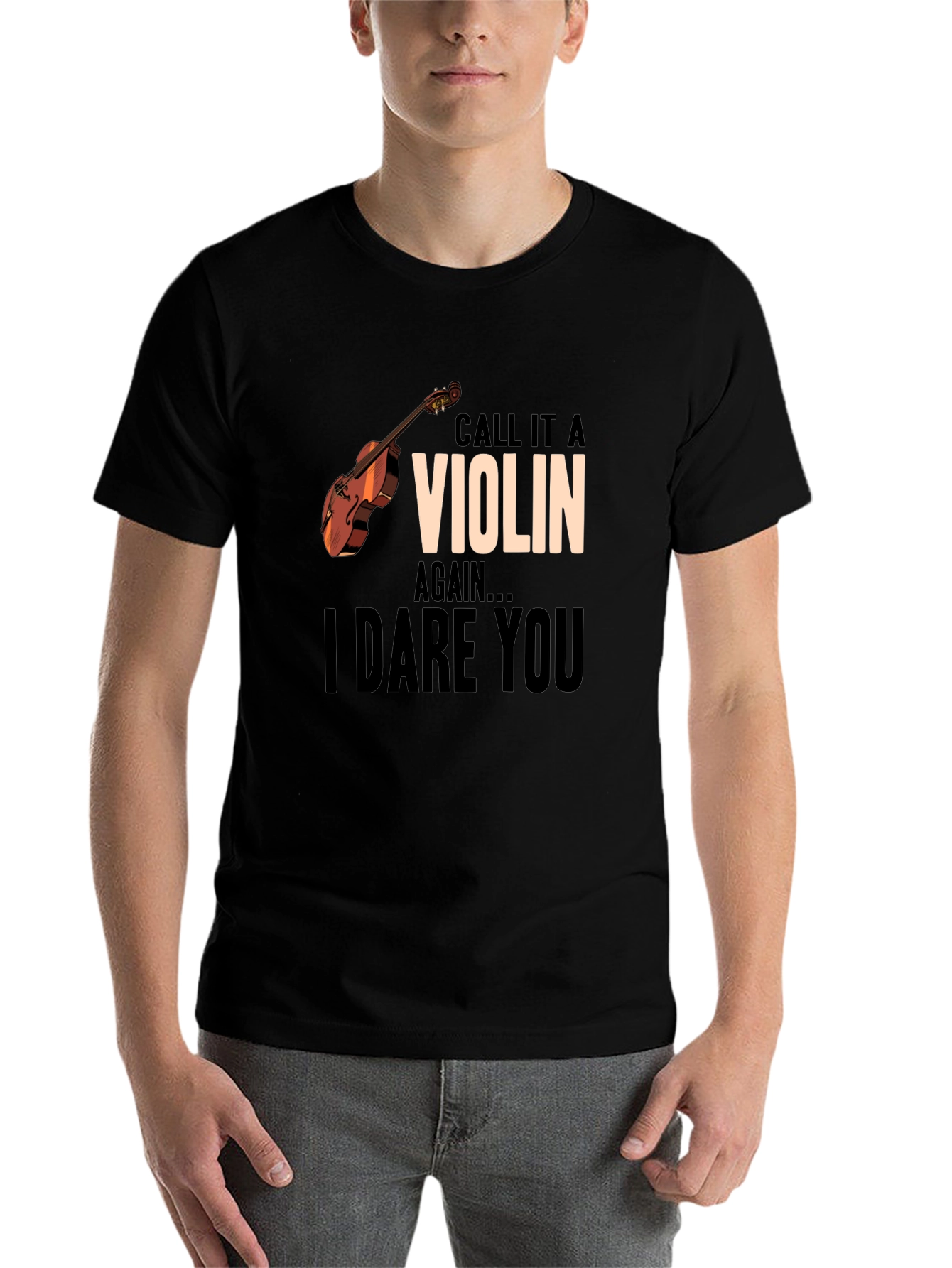 Black Call It A Violin Again Funny Music T-Shirt view 7