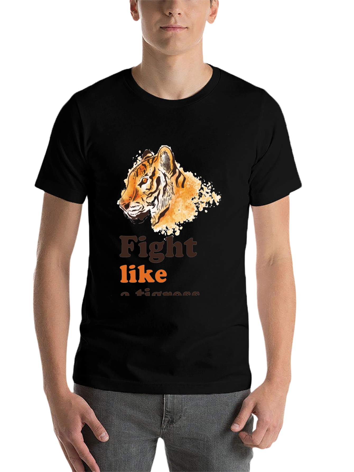 Black Fight Like a Tigress Graphic Tee view 7