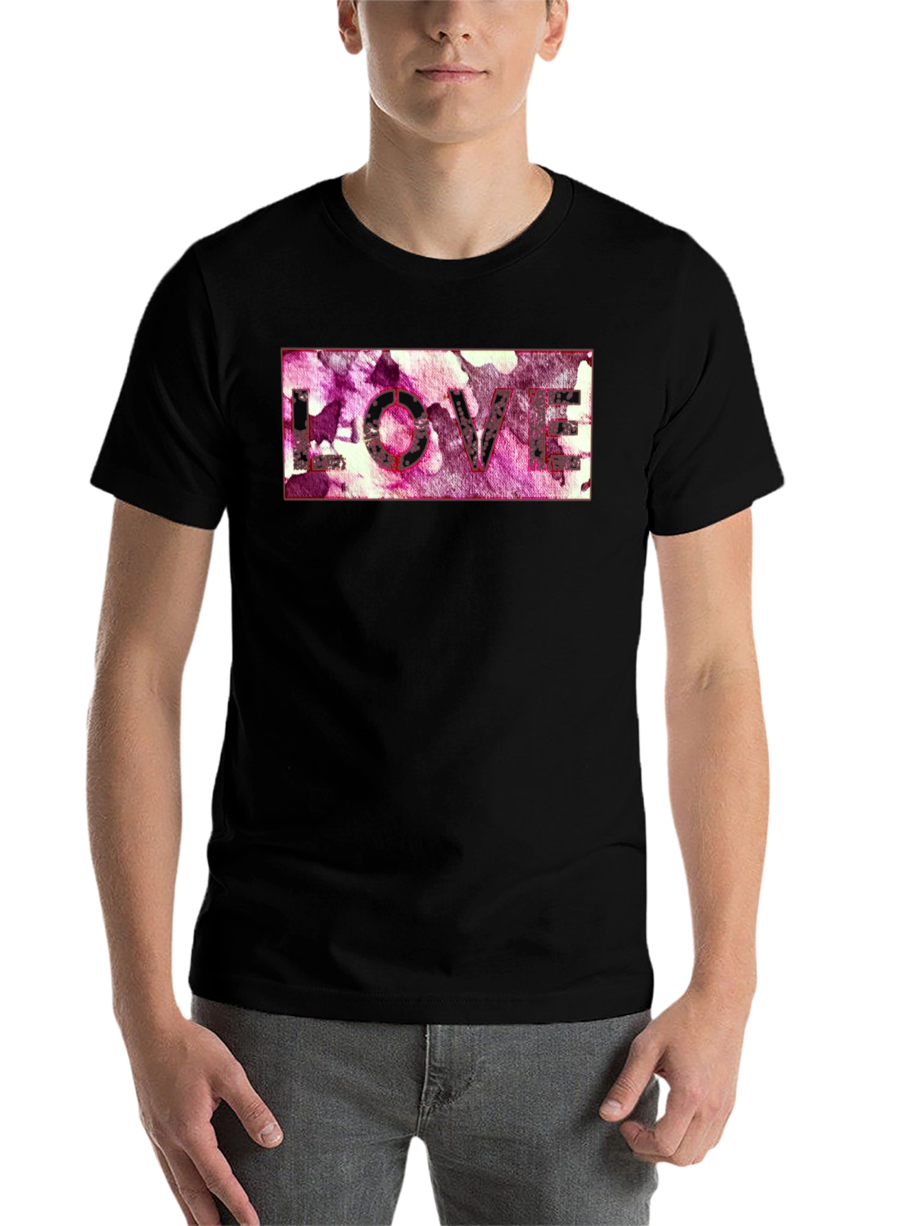 Black Love T-Shirt - Abstract Print view 7