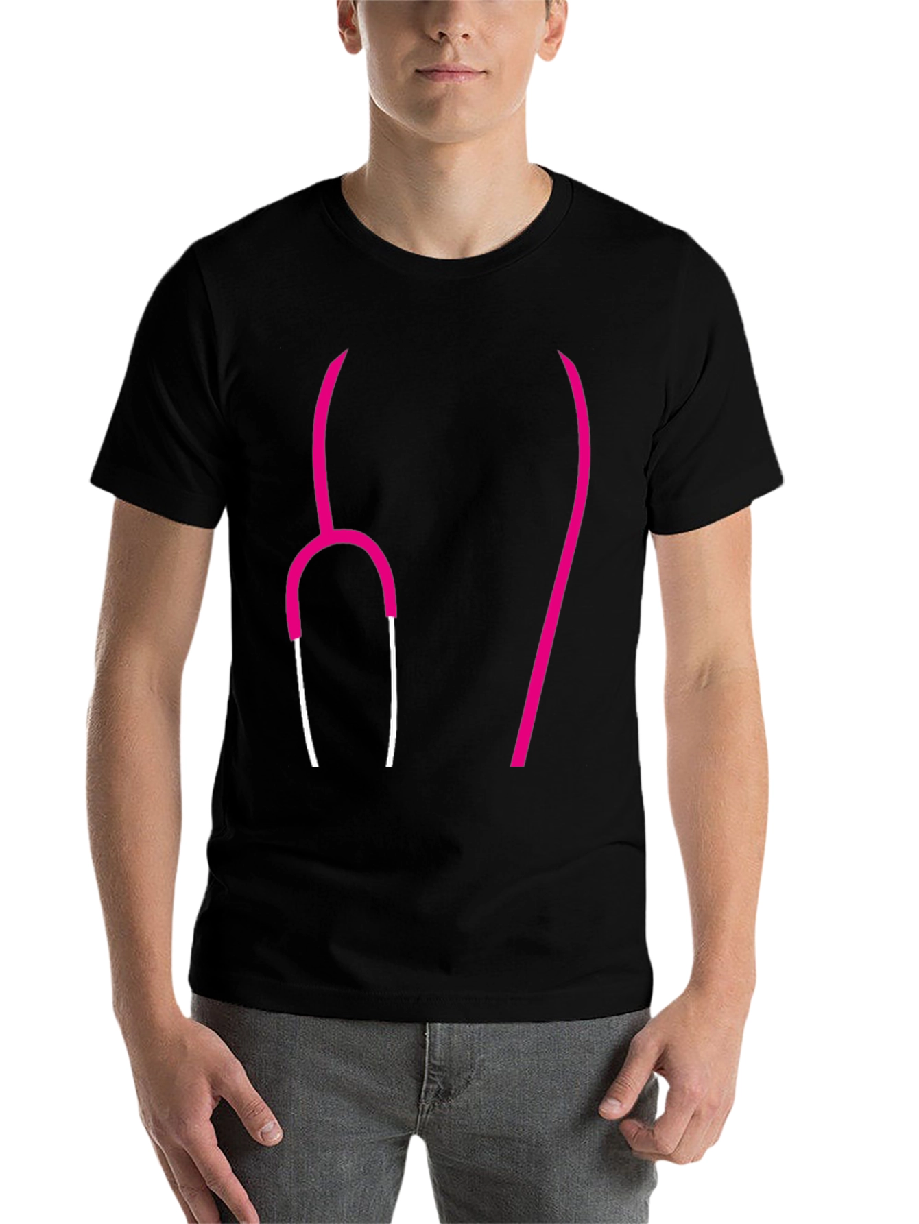 Black Stethoscope Graphic Tee - Doctor Nurse Medical Shirt view 7