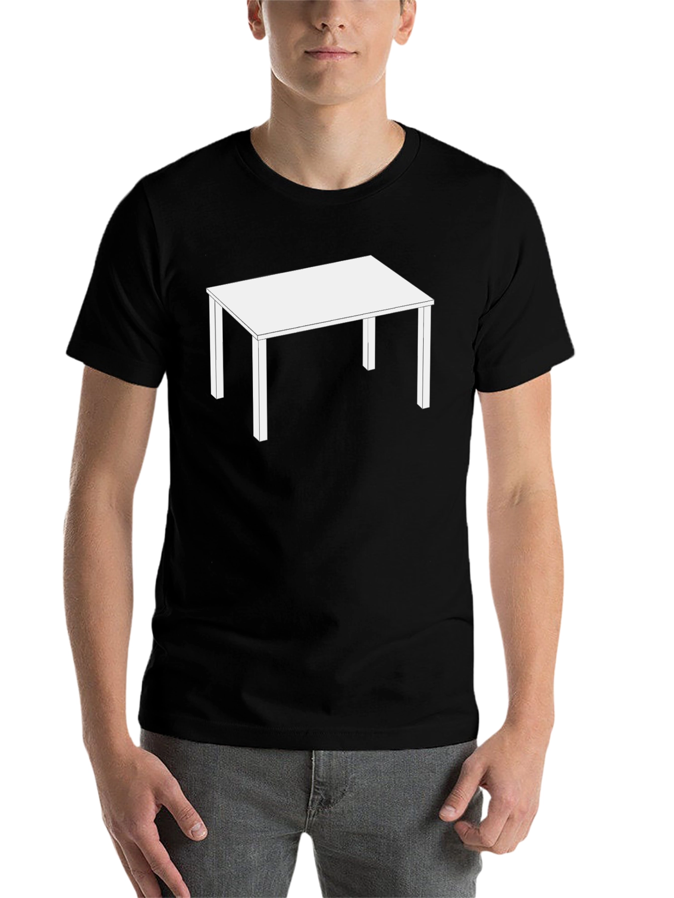 Black Table Graphic Black T-Shirt view 7