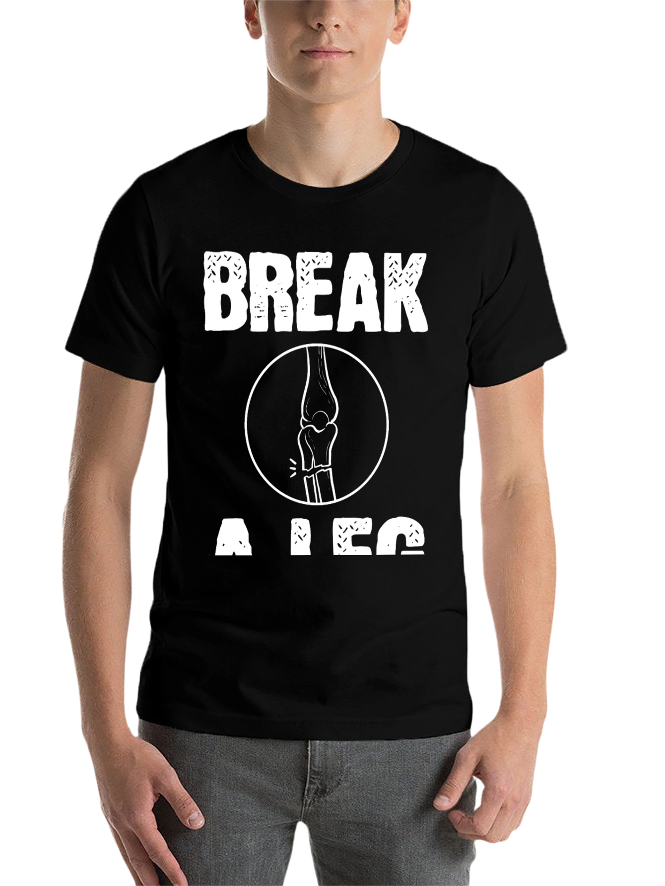 Black Break a Leg T-Shirt - Funny Theater Gift view 7